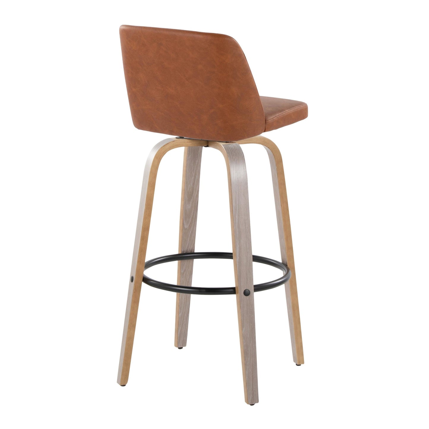 Toriano 30" Fixed-Height Barstool - Set of 2 By LumiSource - B30-TRNOPU-GRTZQ2 LGYBK2 | Bar Stools | Modishstore - 18