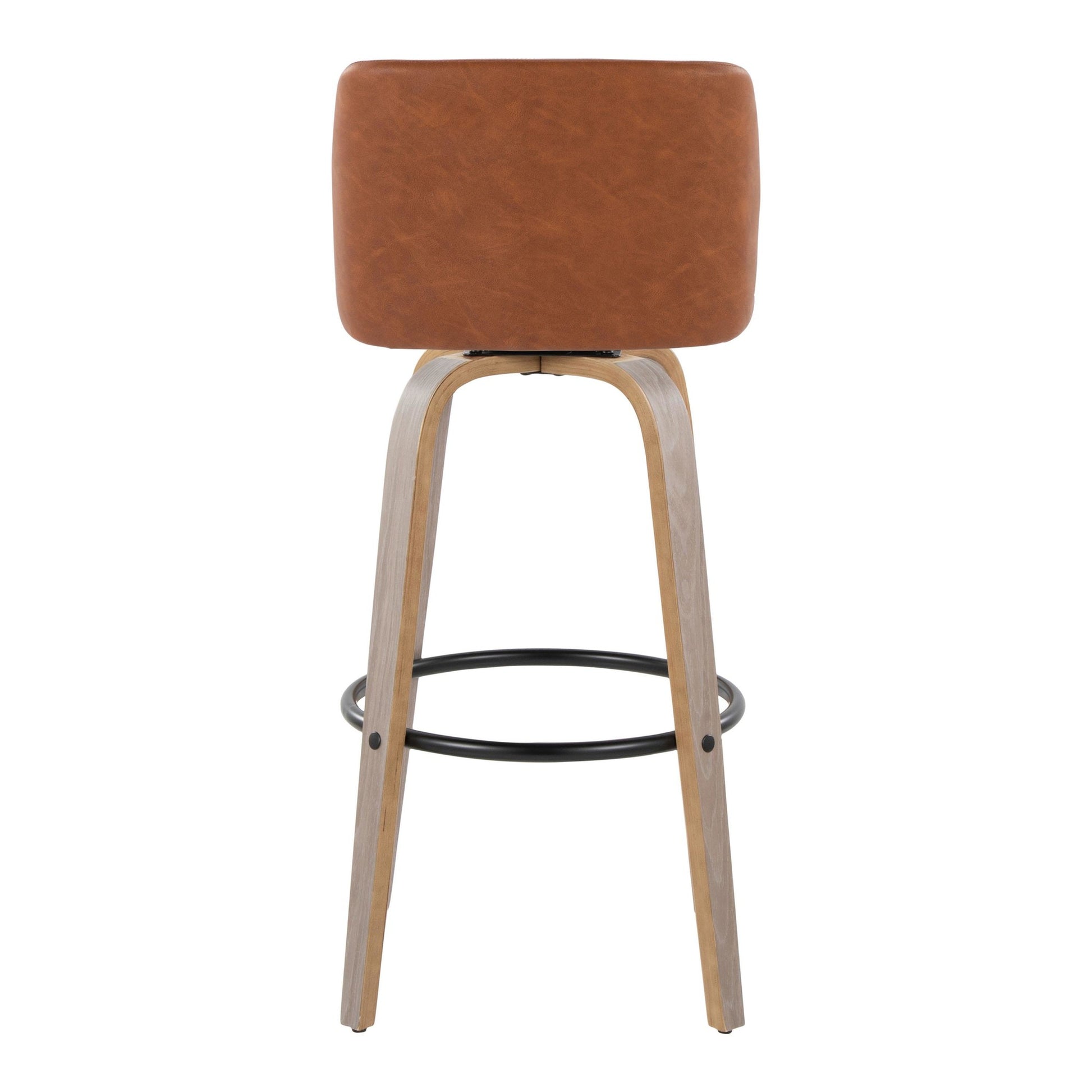 Toriano 30" Fixed-Height Barstool - Set of 2 By LumiSource - B30-TRNOPU-GRTZQ2 LGYBK2 | Bar Stools | Modishstore - 20