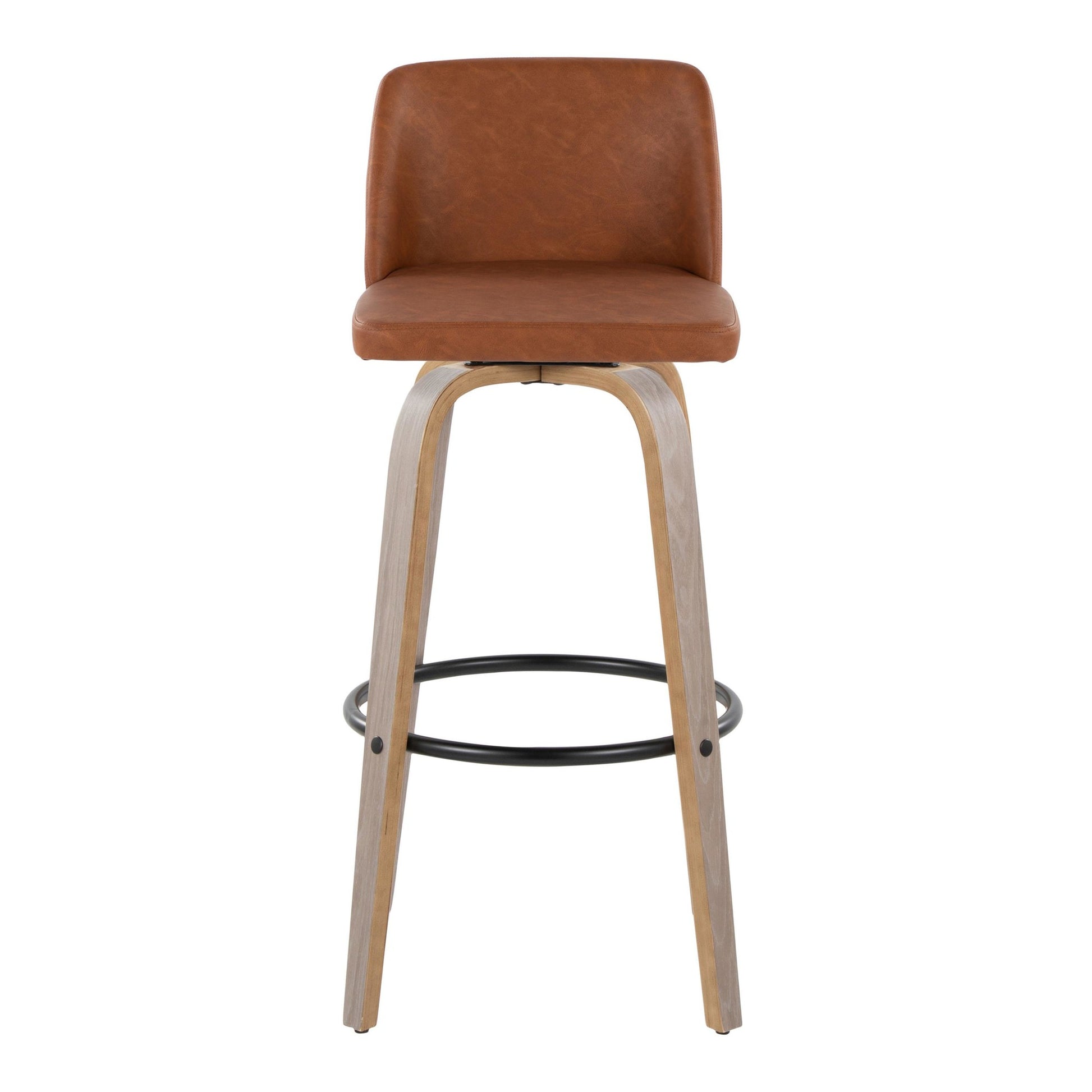 Toriano 30" Fixed-Height Barstool - Set of 2 By LumiSource - B30-TRNOPU-GRTZQ2 LGYBK2 | Bar Stools | Modishstore - 19