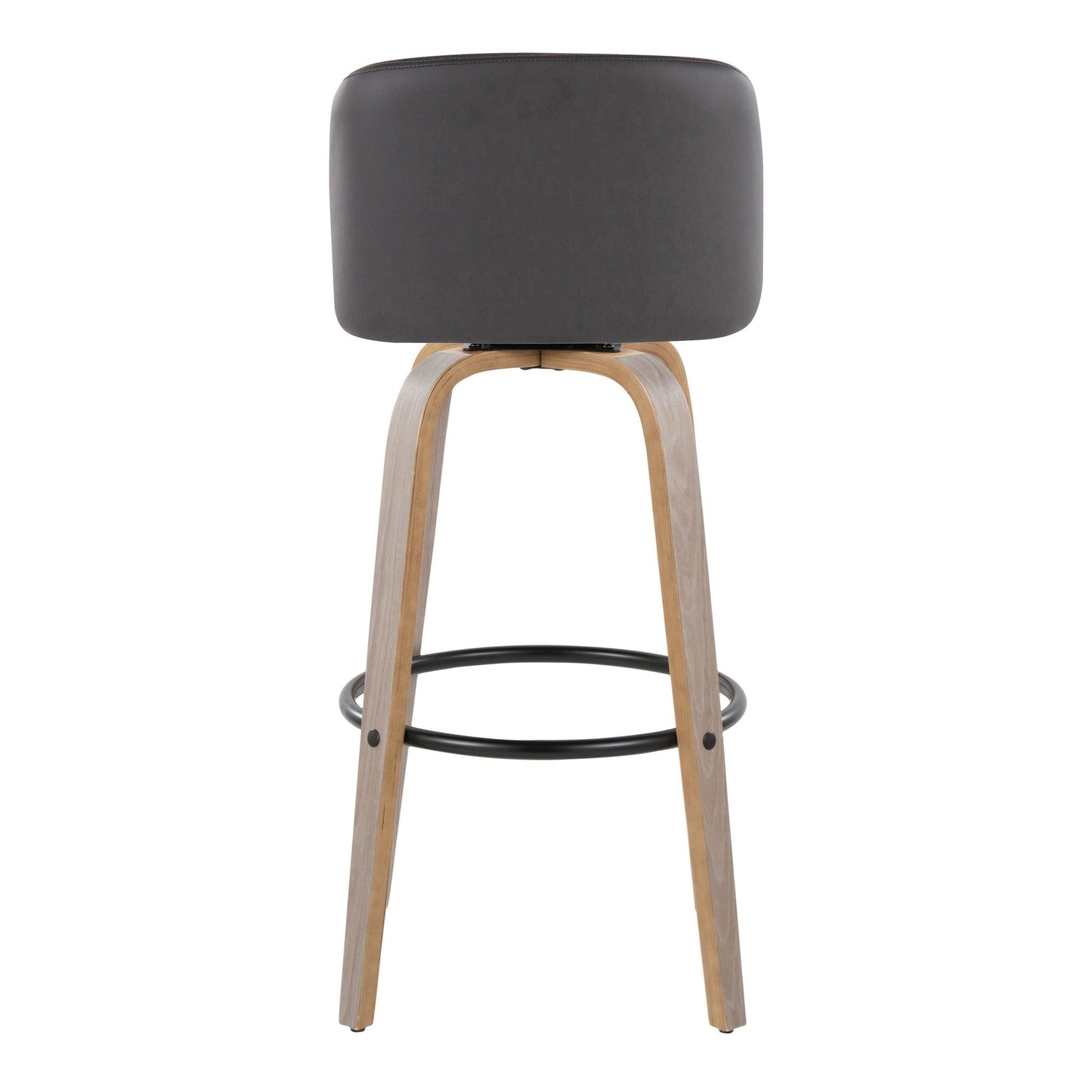 Toriano 30" Fixed-Height Barstool - Set of 2 By LumiSource - B30-TRNOPU-GRTZQ2 LGYBK2 | Bar Stools | Modishstore - 30