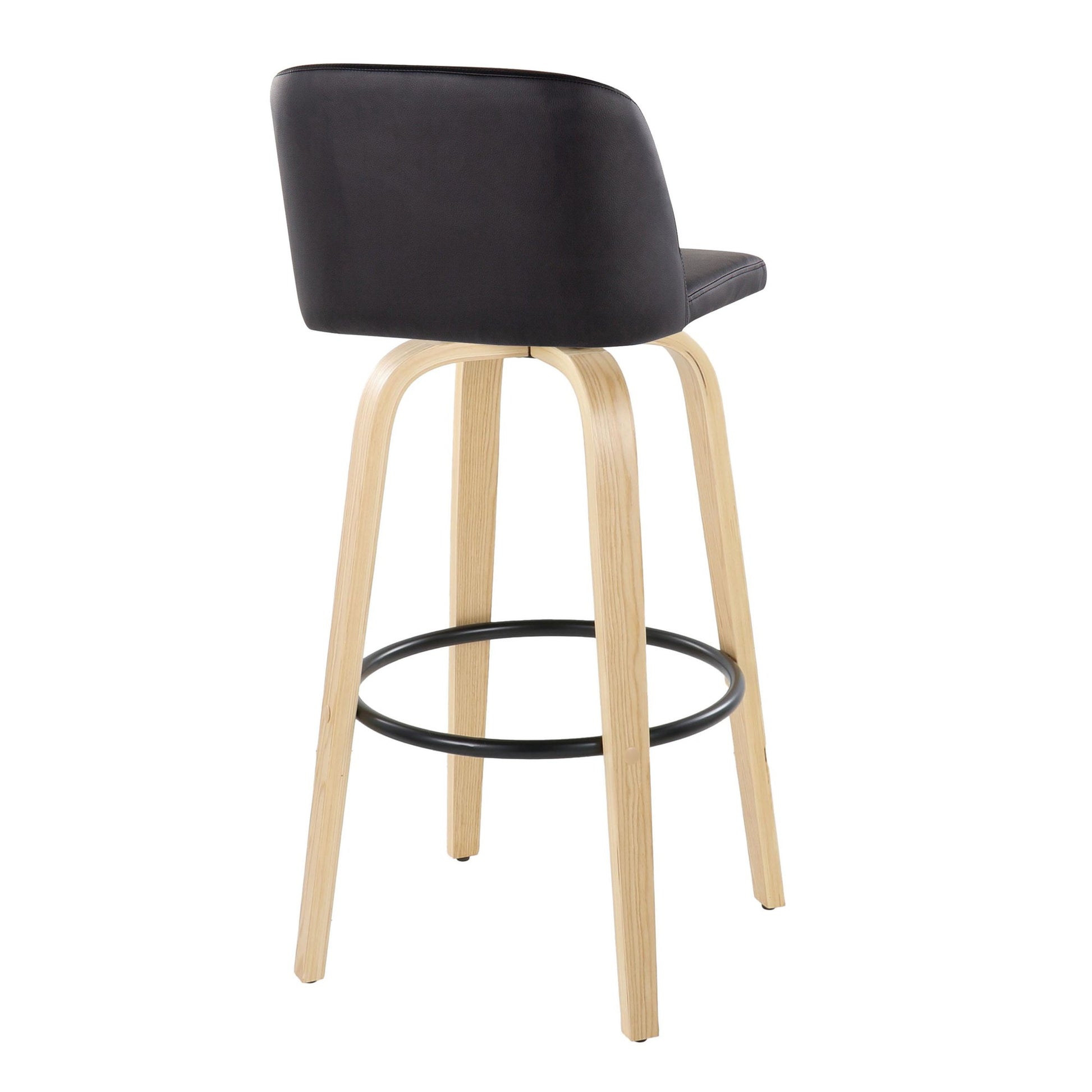 Toriano 30" Fixed-Height Barstool - Set of 2 By LumiSource - B30-TRNOPU-GRTZQ2 LGYBK2 | Bar Stools | Modishstore - 38