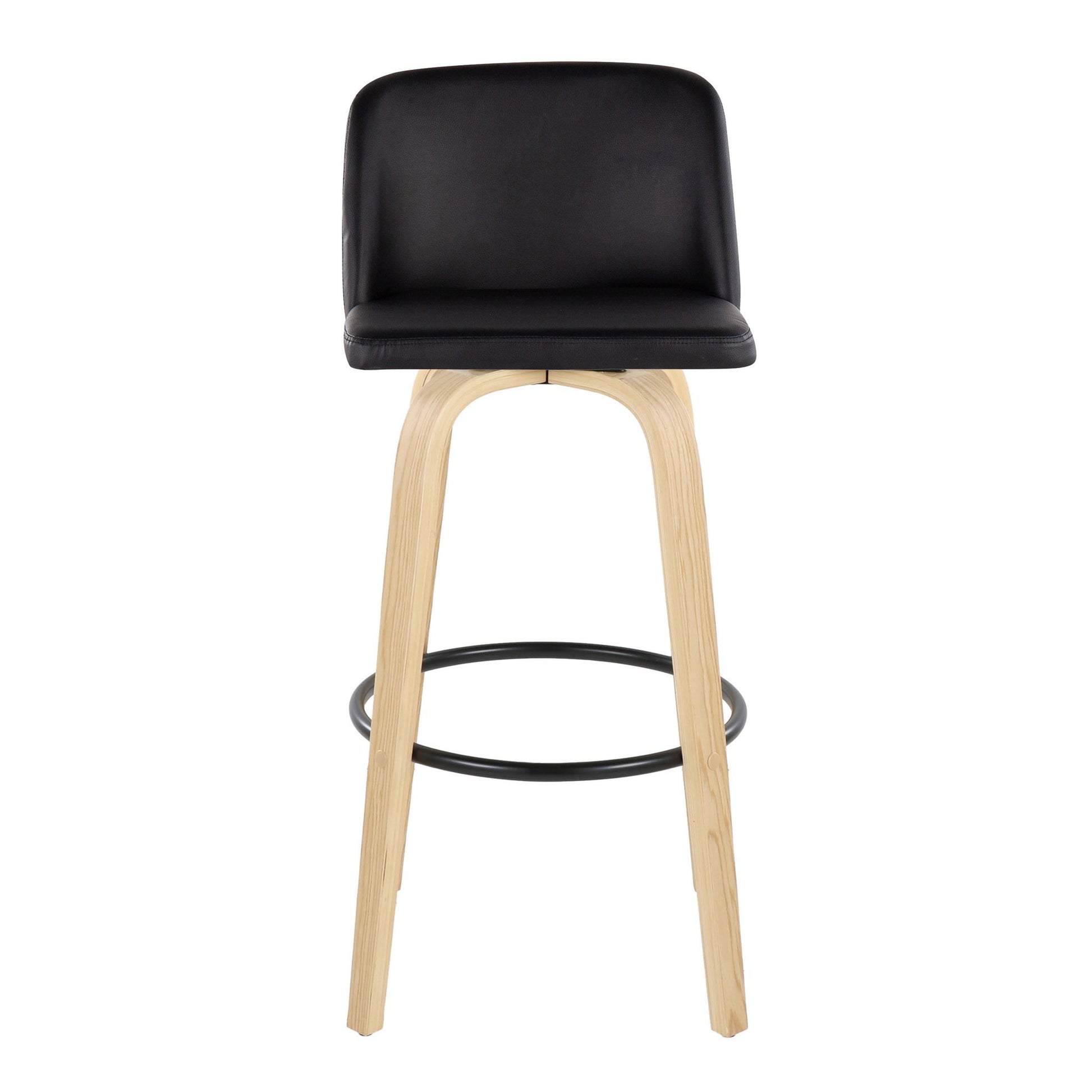 Toriano 30" Fixed-Height Barstool - Set of 2 By LumiSource - B30-TRNOPU-GRTZQ2 LGYBK2 | Bar Stools | Modishstore - 39