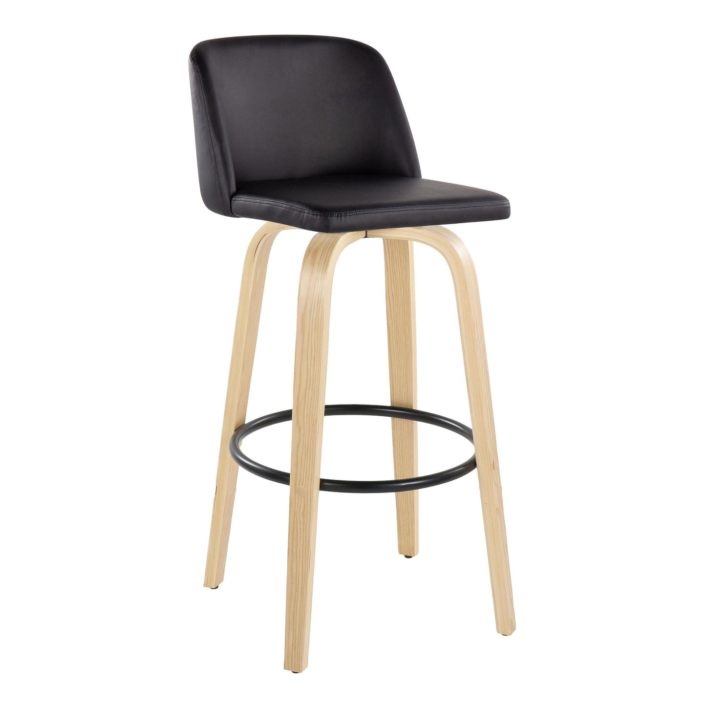 Toriano 30" Fixed-Height Barstool - Set of 2 By LumiSource - B30-TRNOPU-GRTZQ2 LGYBK2 | Bar Stools | Modishstore - 36