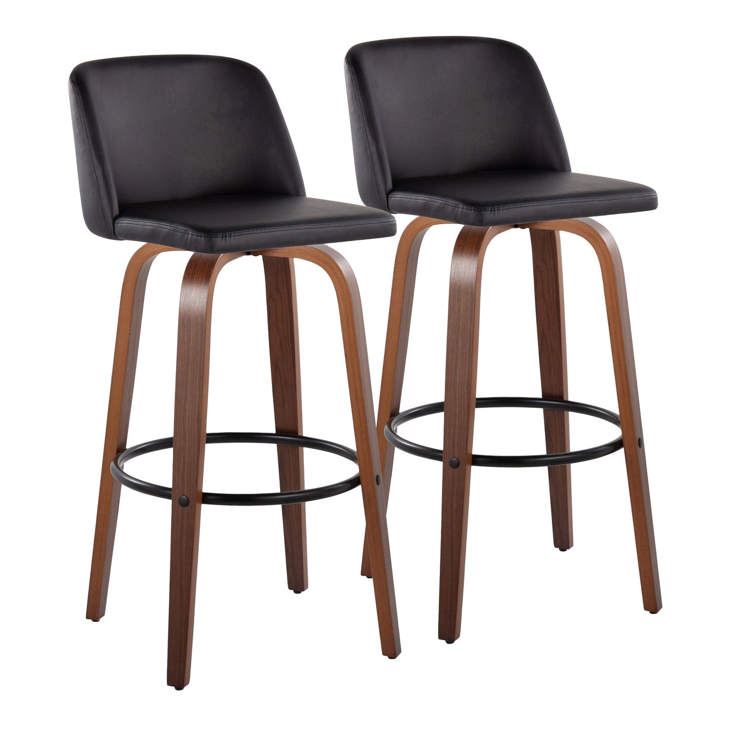 Toriano 30" Fixed-Height Barstool - Set of 2 By LumiSource - B30-TRNOFB-GRTZQ2 WLGY2 | Bar Stools | Modishstore - 15