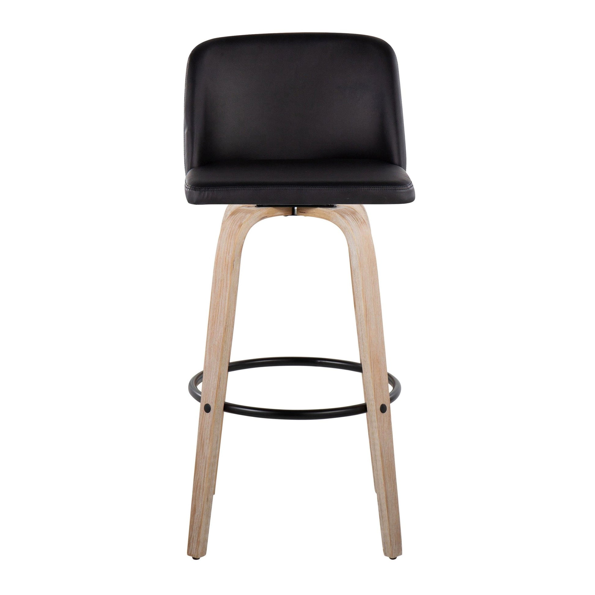 Toriano 30" Fixed-Height Barstool - Set of 2 By LumiSource - B30-TRNOPU-GRTZQ2 WWBK2 | Bar Stools | Modishstore - 9