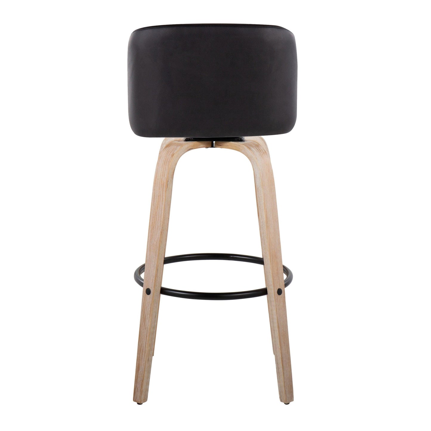 Toriano 30" Fixed-Height Barstool - Set of 2 By LumiSource - B30-TRNOPU-GRTZQ2 WWBK2 | Bar Stools | Modishstore - 10