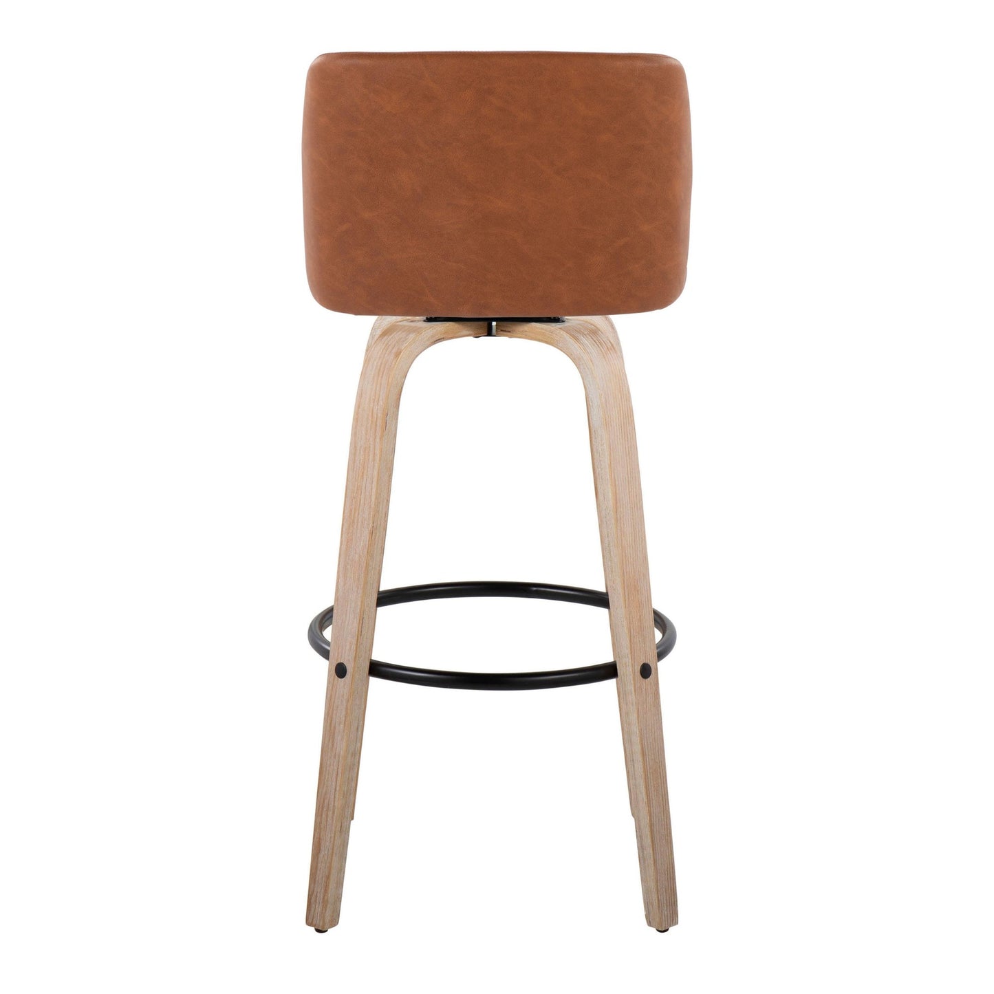 Toriano 30" Fixed-Height Barstool - Set of 2 By LumiSource - B30-TRNOPU-GRTZQ2 WWBK2 | Bar Stools | Modishstore - 20