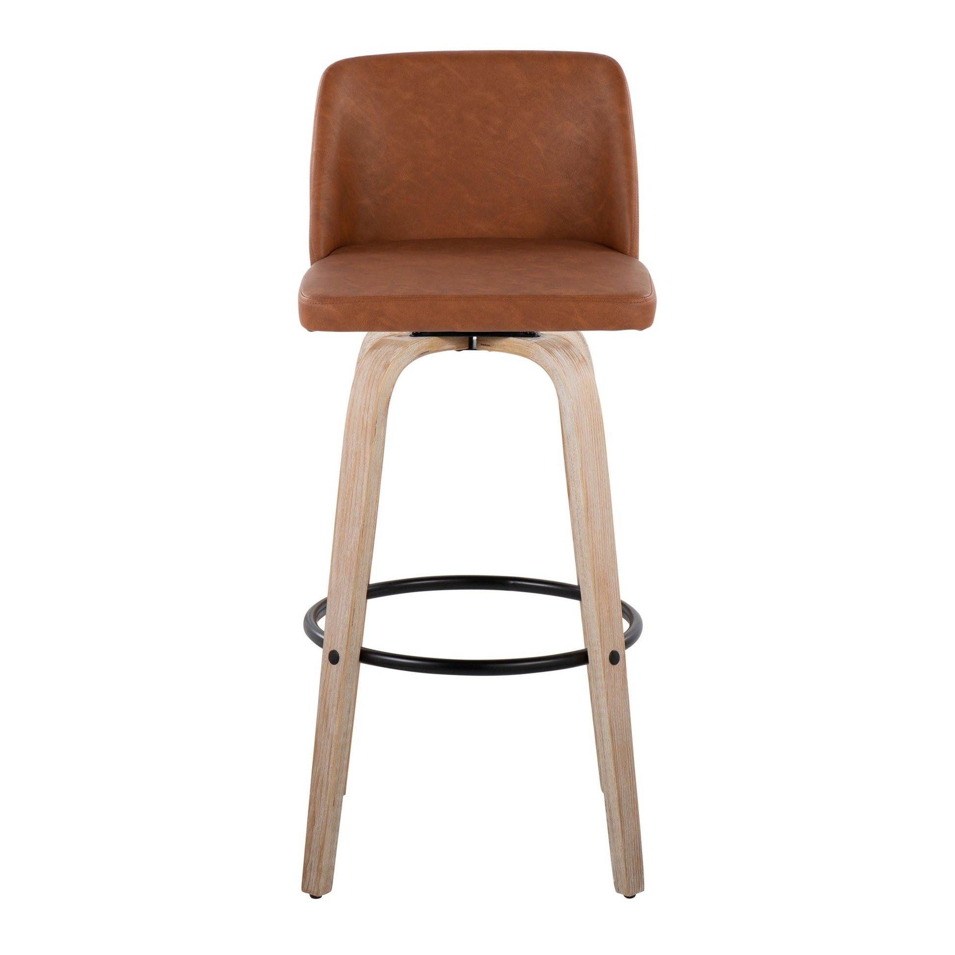 Toriano 30" Fixed-Height Barstool - Set of 2 By LumiSource - B30-TRNOPU-GRTZQ2 WWBK2 | Bar Stools | Modishstore - 19