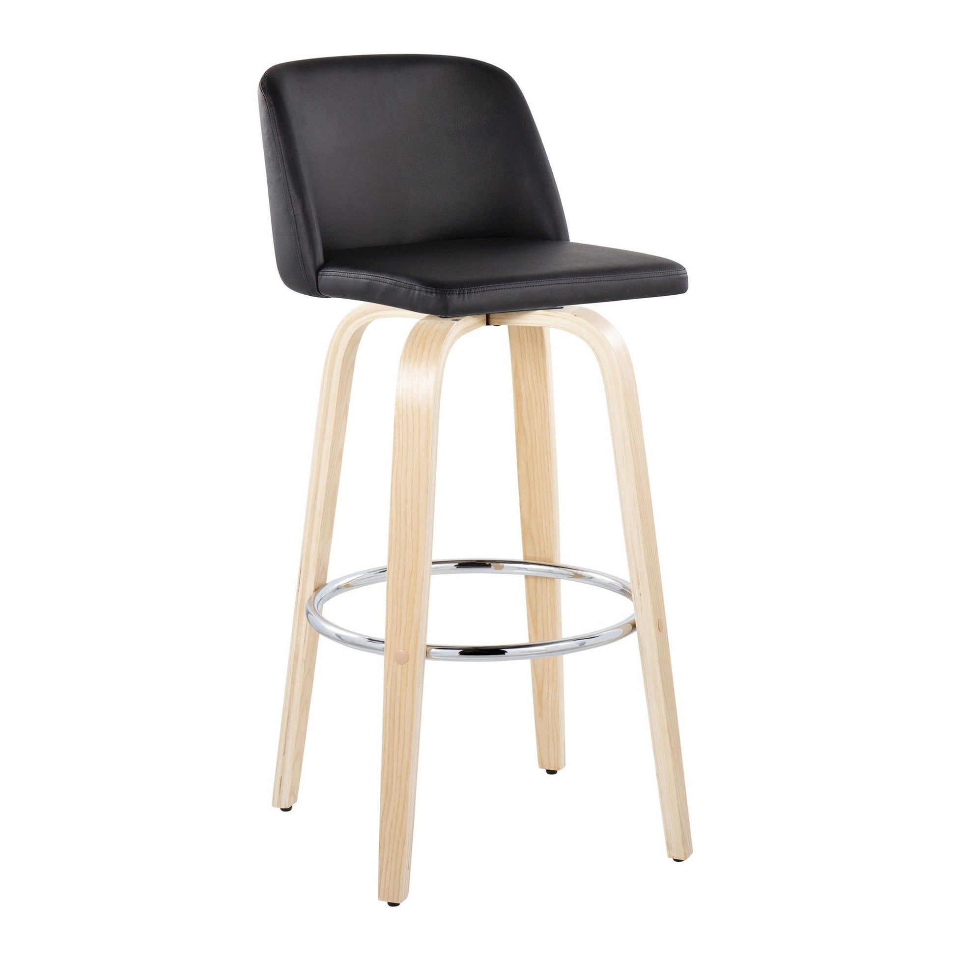 Toriano 30" Fixed-Height Barstool - Set of 2 By LumiSource - B30-TRNOPU-GRTZR2 NABK2 | Bar Stools | Modishstore - 6