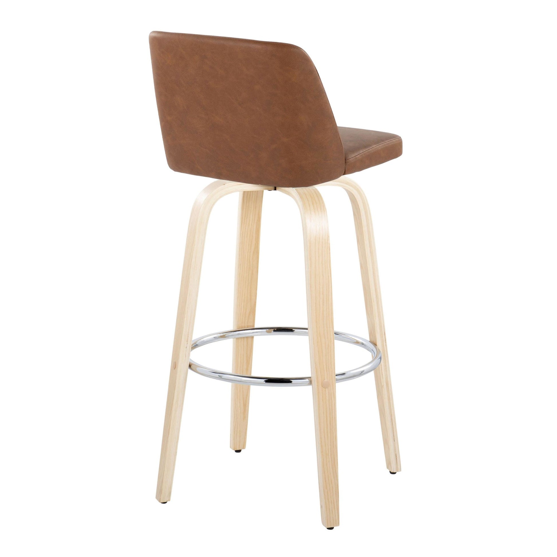 Toriano 30" Fixed-Height Barstool - Set of 2 By LumiSource - B30-TRNOPU-GRTZR2 NABK2 | Bar Stools | Modishstore - 18