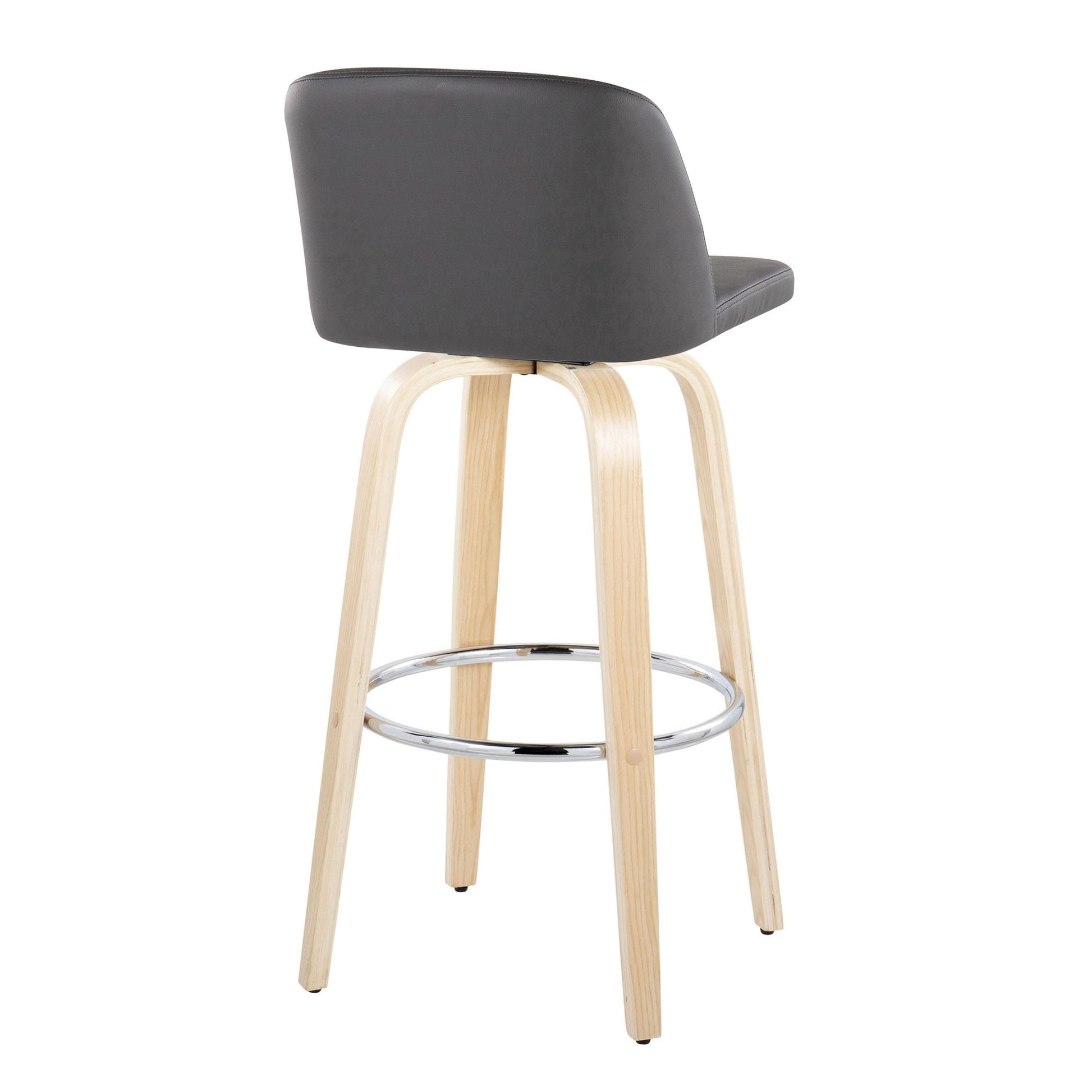 Toriano 30" Fixed-Height Barstool - Set of 2 By LumiSource - B30-TRNOPU-GRTZR2 NABK2 | Bar Stools | Modishstore - 28