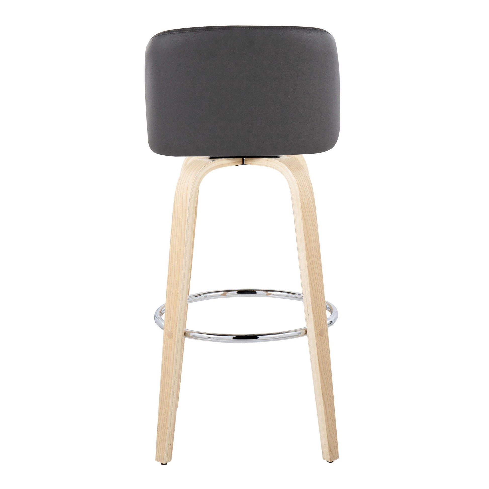 Toriano 30" Fixed-Height Barstool - Set of 2 By LumiSource - B30-TRNOPU-GRTZR2 NABK2 | Bar Stools | Modishstore - 30