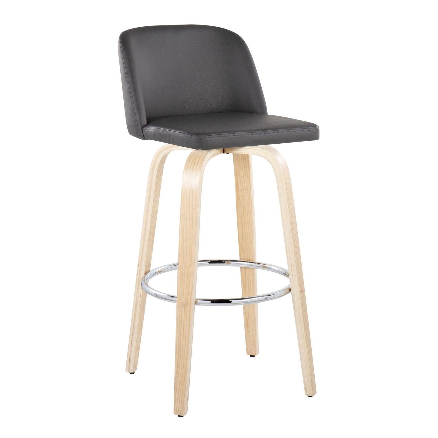 Toriano 30" Fixed-Height Barstool - Set of 2 By LumiSource - B30-TRNOPU-GRTZR2 NABK2 | Bar Stools | Modishstore - 26