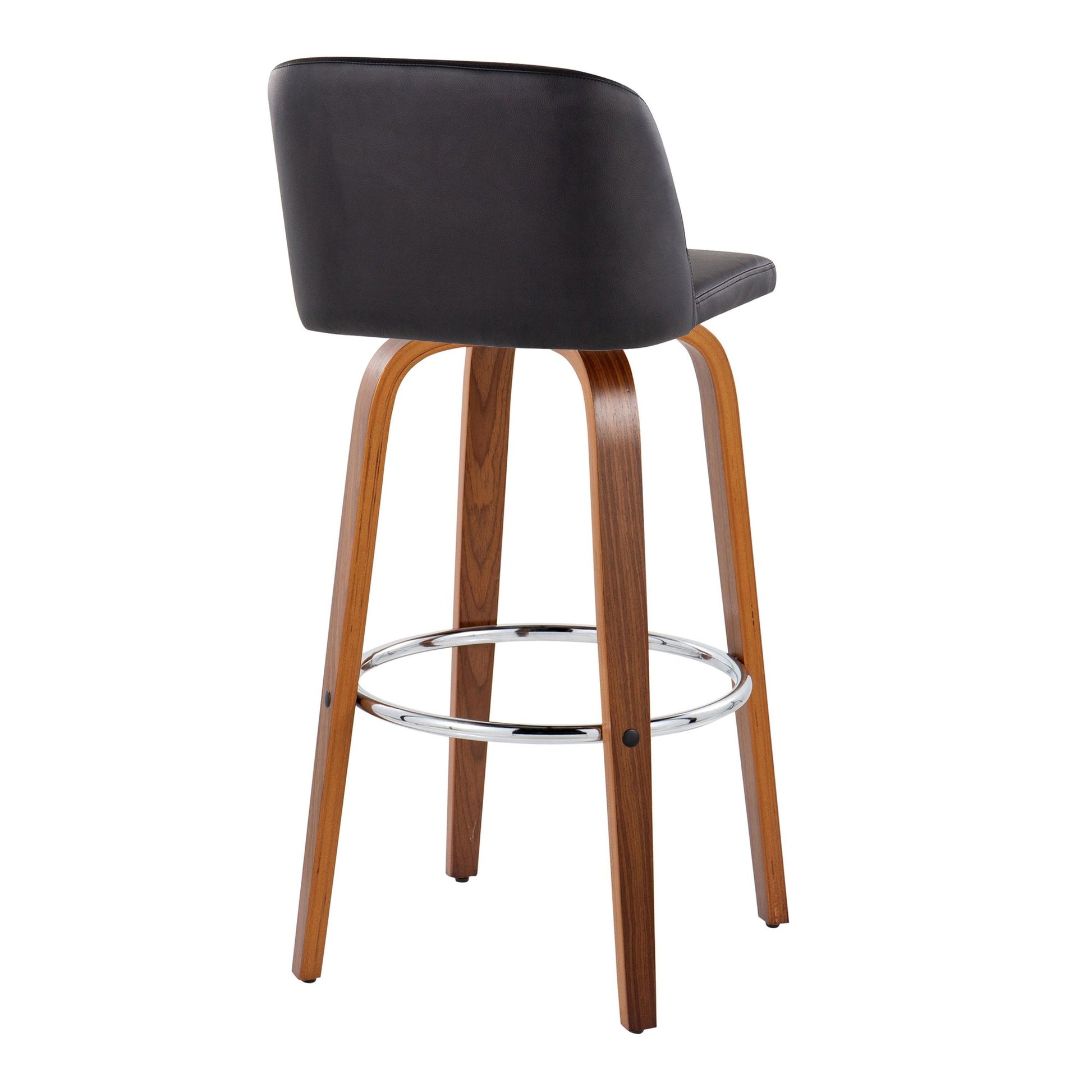 Toriano 30" Fixed-Height Barstool - Set of 2 By LumiSource - B30-TRNOPU-GRTZR2 WLBK2 | Bar Stools | Modishstore - 8