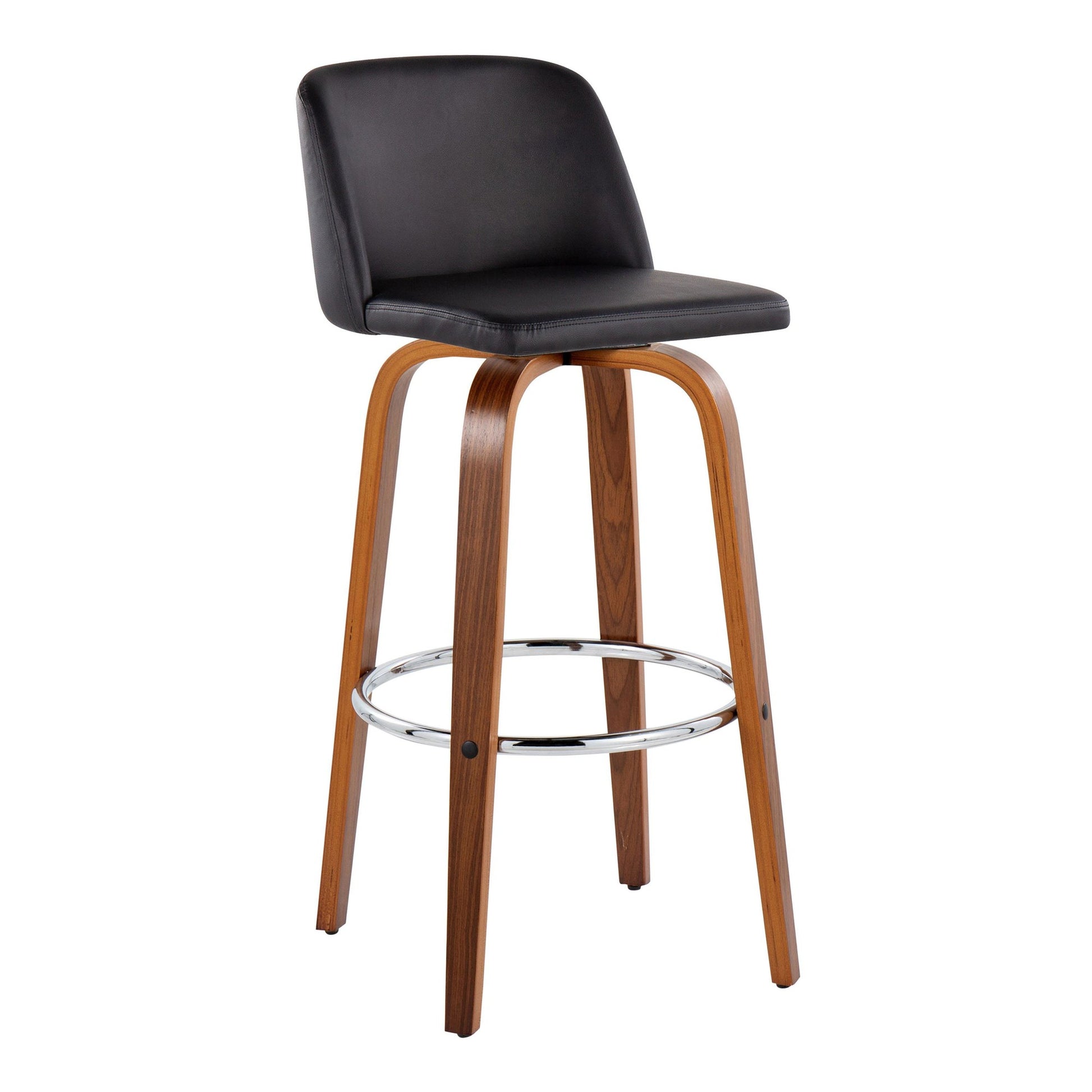 Toriano 30" Fixed-Height Barstool - Set of 2 By LumiSource - B30-TRNOPU-GRTZR2 WLBK2 | Bar Stools | Modishstore - 6