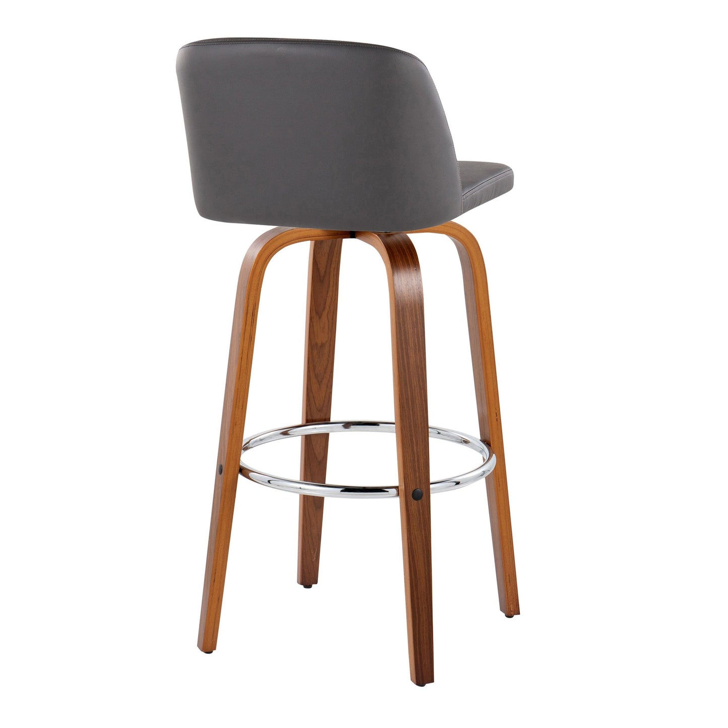 Toriano 30" Fixed-Height Barstool - Set of 2 By LumiSource - B30-TRNOPU-GRTZR2 WLBK2 | Bar Stools | Modishstore - 28