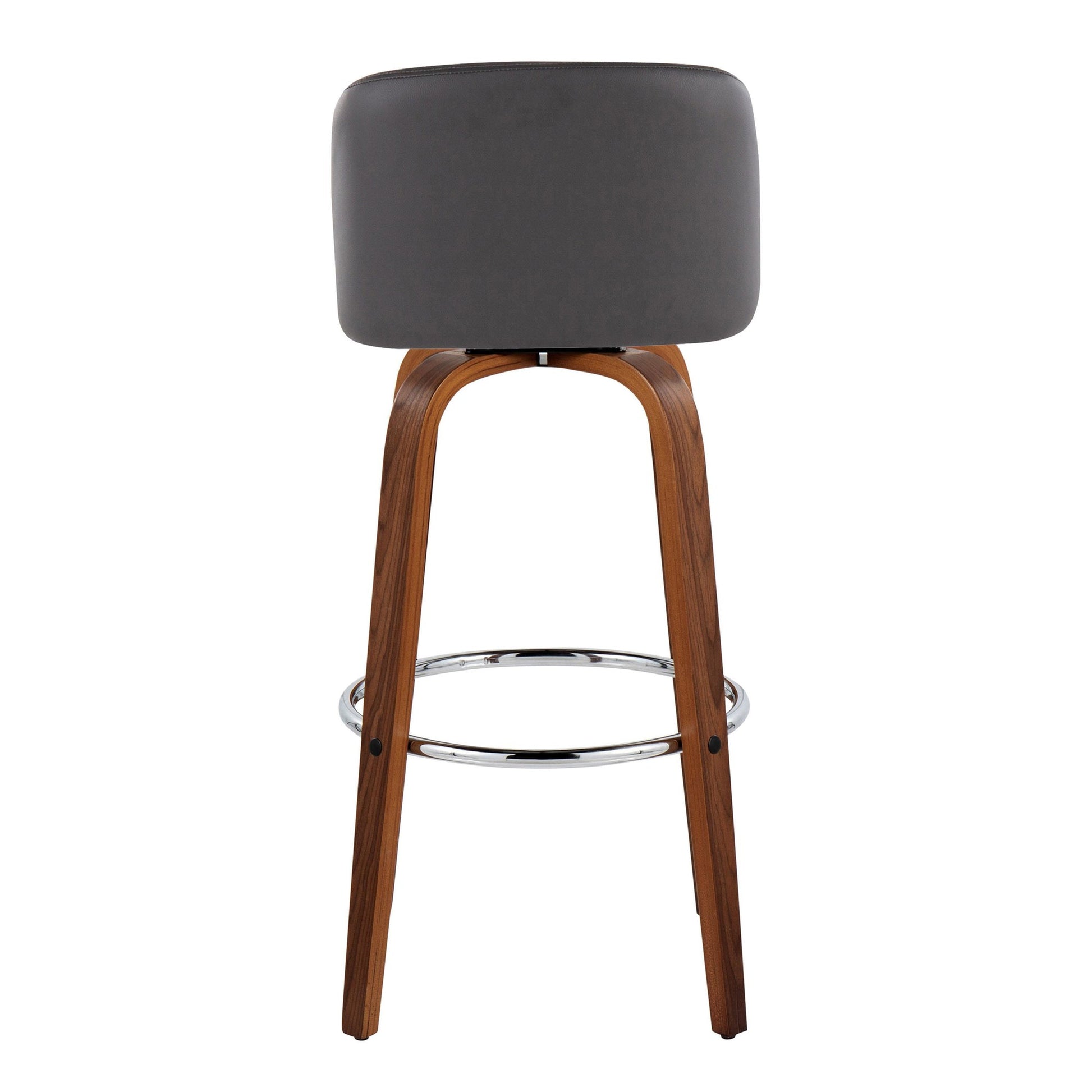 Toriano 30" Fixed-Height Barstool - Set of 2 By LumiSource - B30-TRNOPU-GRTZR2 WLBK2 | Bar Stools | Modishstore - 30