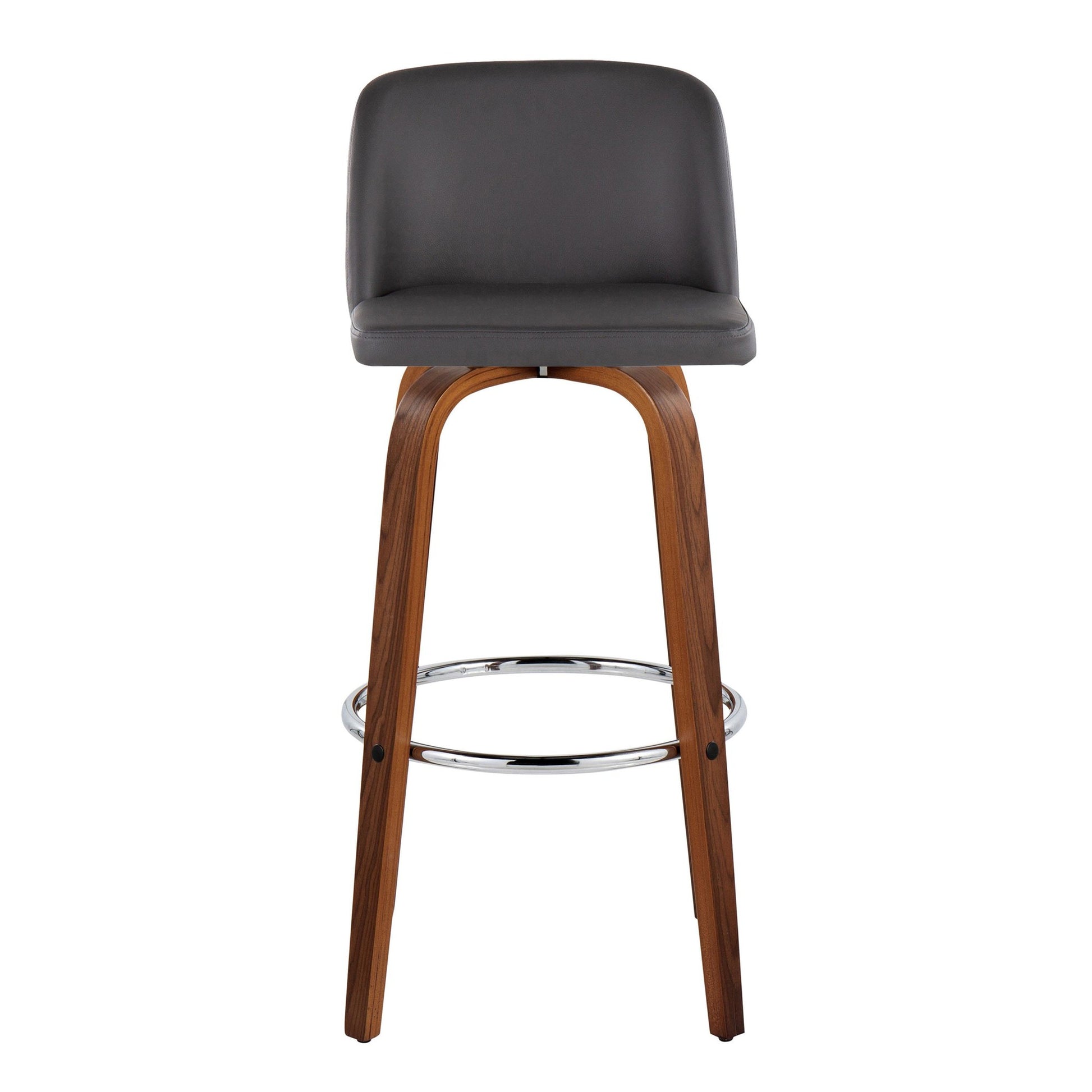 Toriano 30" Fixed-Height Barstool - Set of 2 By LumiSource - B30-TRNOPU-GRTZR2 WLBK2 | Bar Stools | Modishstore - 29