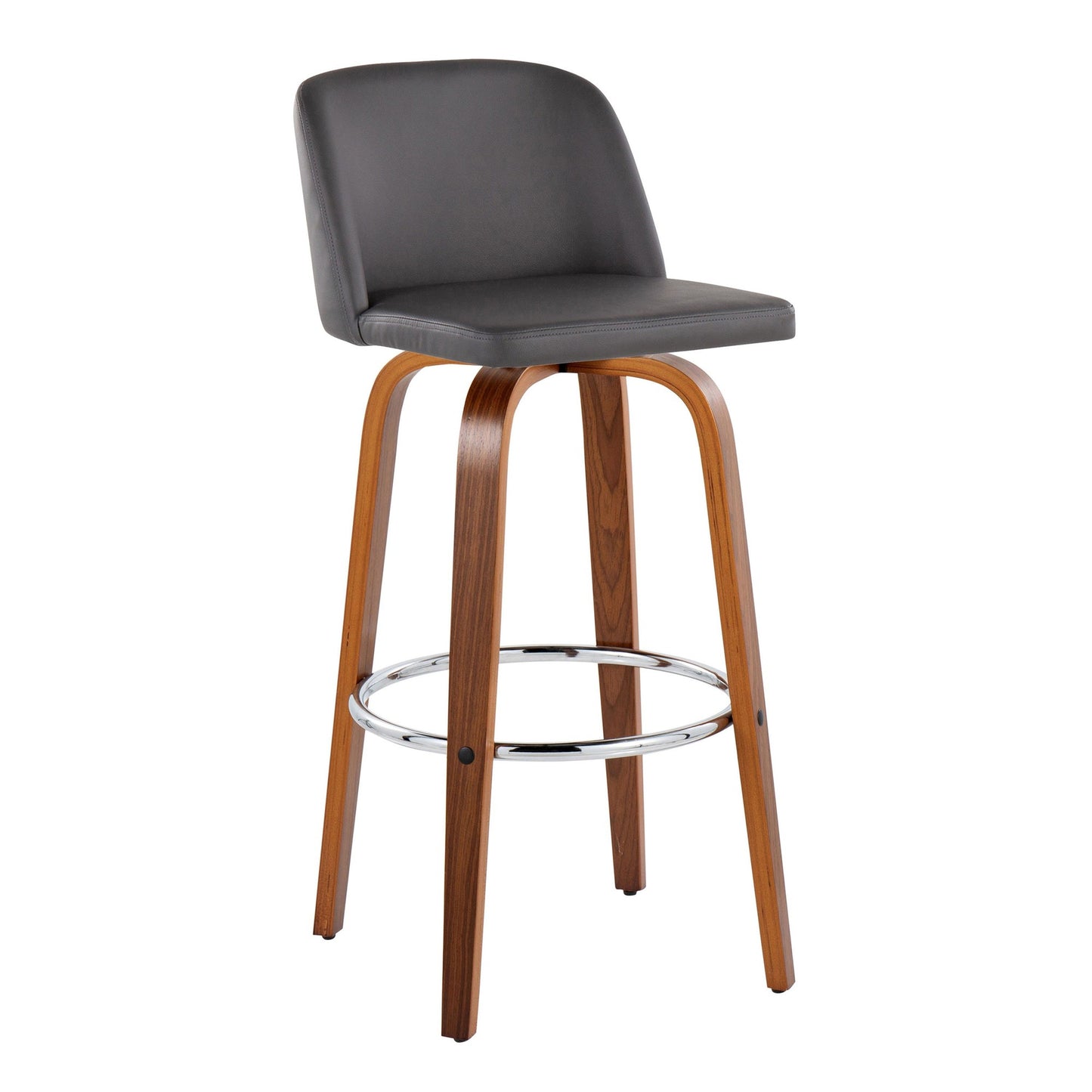 Toriano 30" Fixed-Height Barstool - Set of 2 By LumiSource - B30-TRNOPU-GRTZR2 WLBK2 | Bar Stools | Modishstore - 26