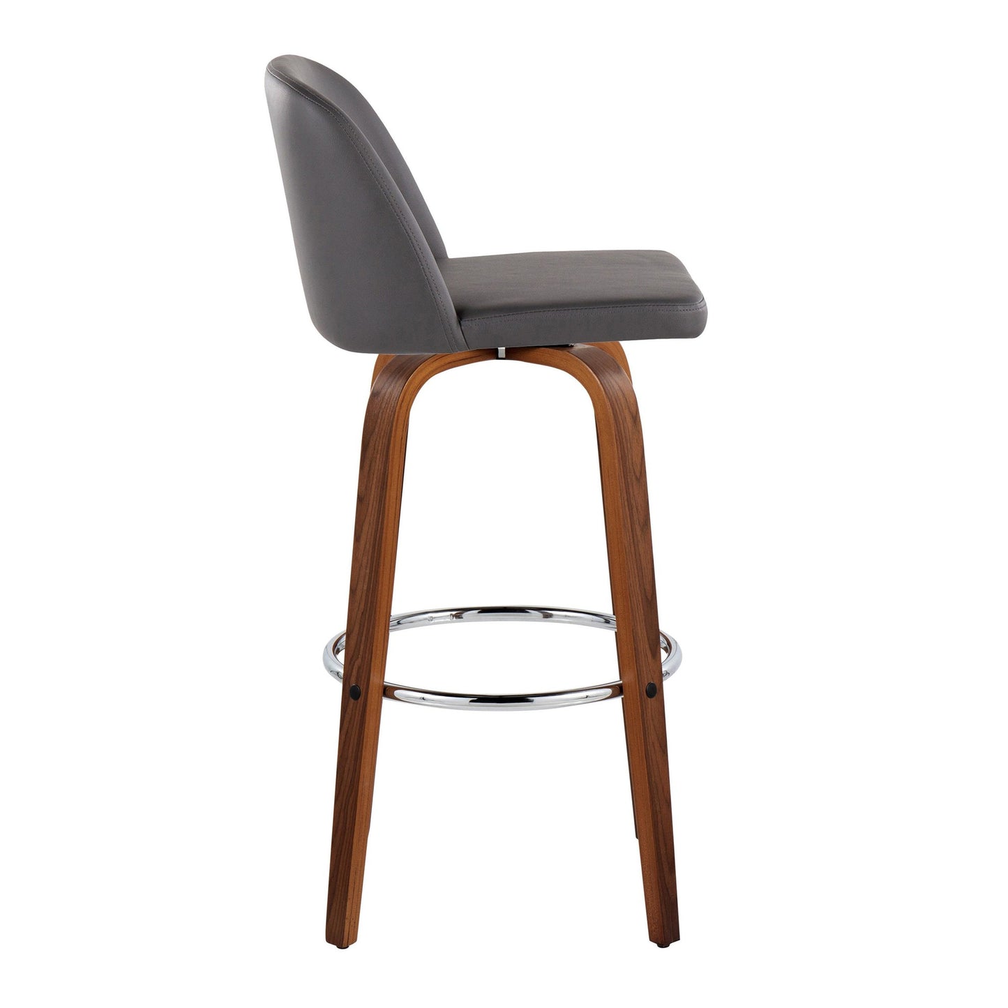 Toriano 30" Fixed-Height Barstool - Set of 2 By LumiSource - B30-TRNOPU-GRTZR2 WLBK2 | Bar Stools | Modishstore - 27