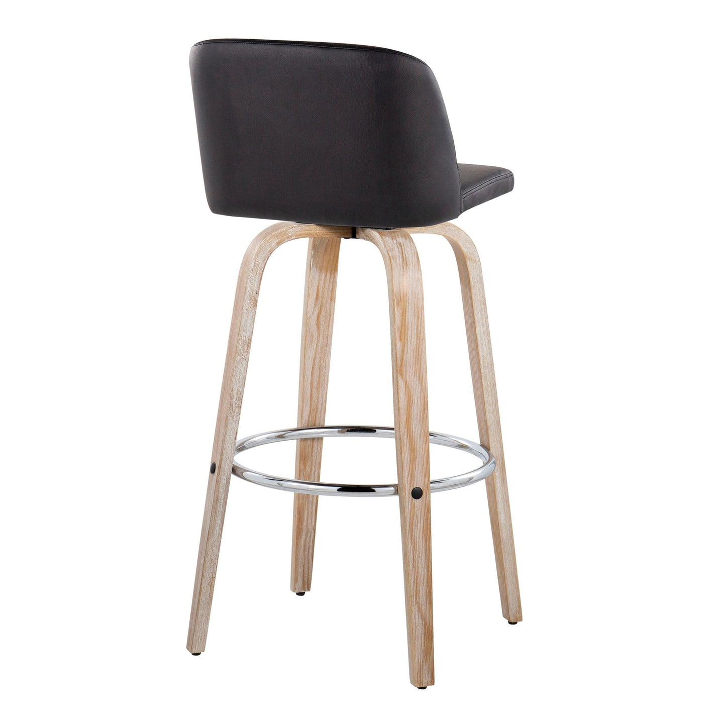 Toriano 30" Fixed-Height Barstool - Set of 2 By LumiSource - B30-TRNOPU-GRTZR2 WWBK2 | Bar Stools | Modishstore - 8