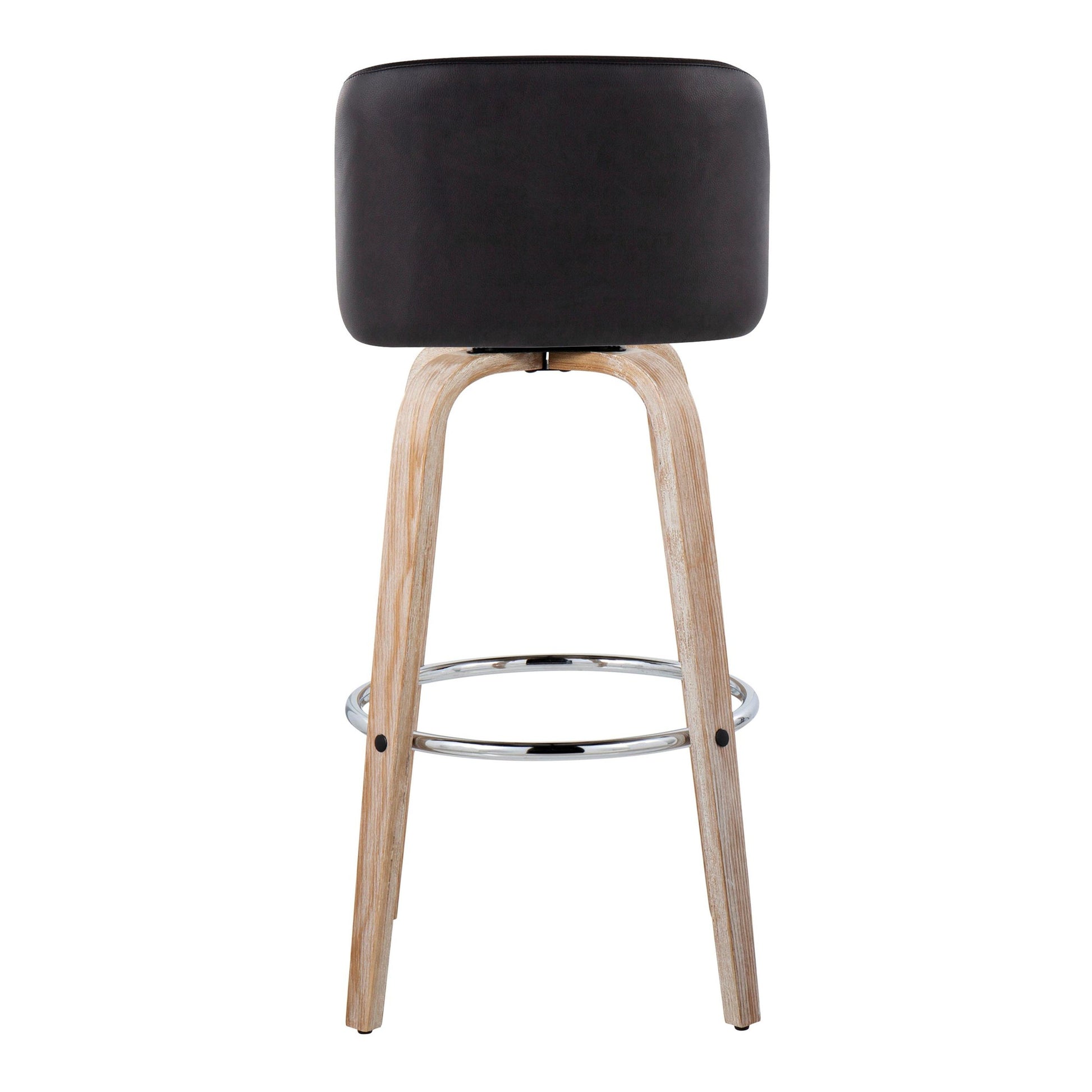 Toriano 30" Fixed-Height Barstool - Set of 2 By LumiSource - B30-TRNOPU-GRTZR2 WWBK2 | Bar Stools | Modishstore - 10