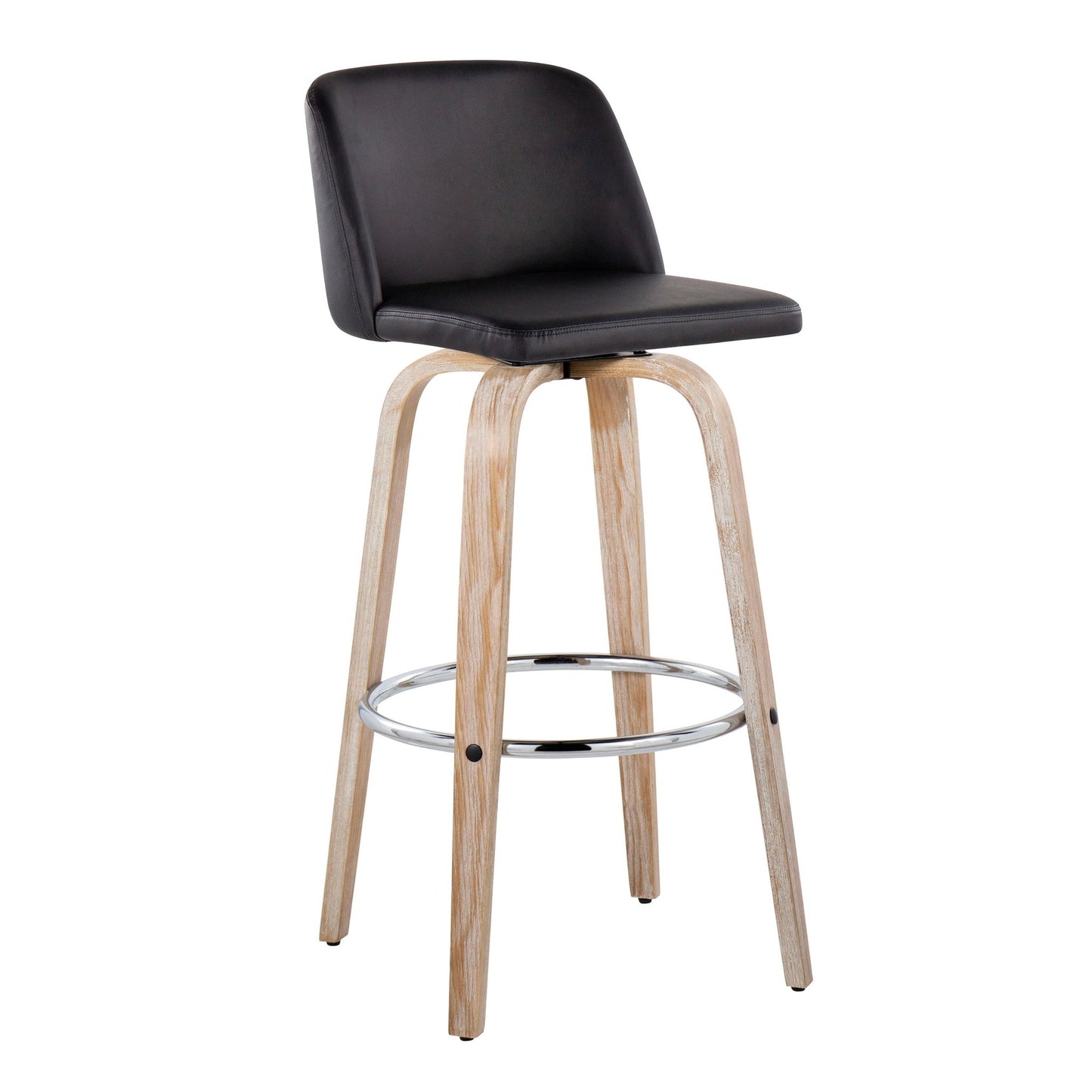 Toriano 30" Fixed-Height Barstool - Set of 2 By LumiSource - B30-TRNOPU-GRTZR2 WWBK2 | Bar Stools | Modishstore - 6