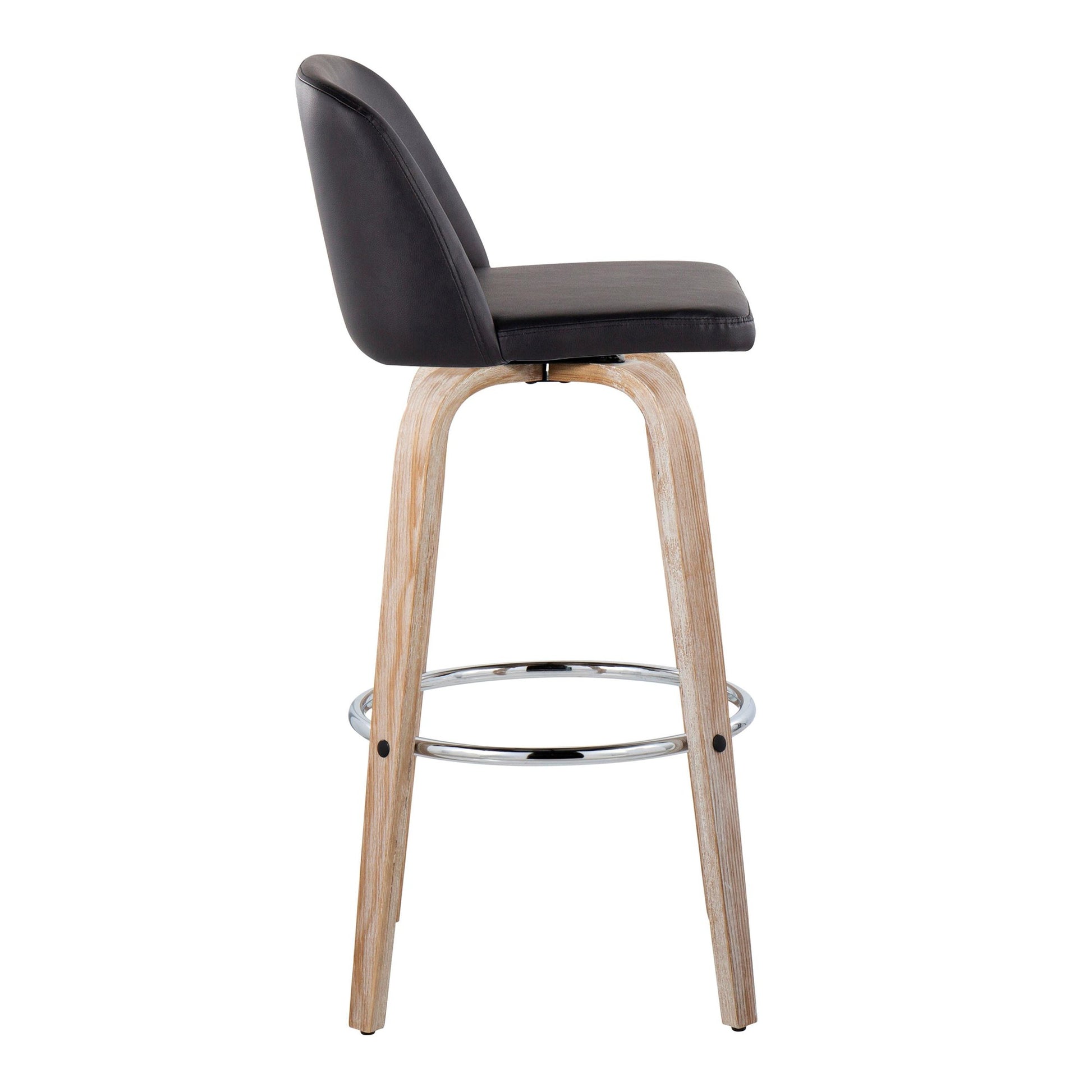 Toriano 30" Fixed-Height Barstool - Set of 2 By LumiSource - B30-TRNOPU-GRTZR2 WWBK2 | Bar Stools | Modishstore - 7