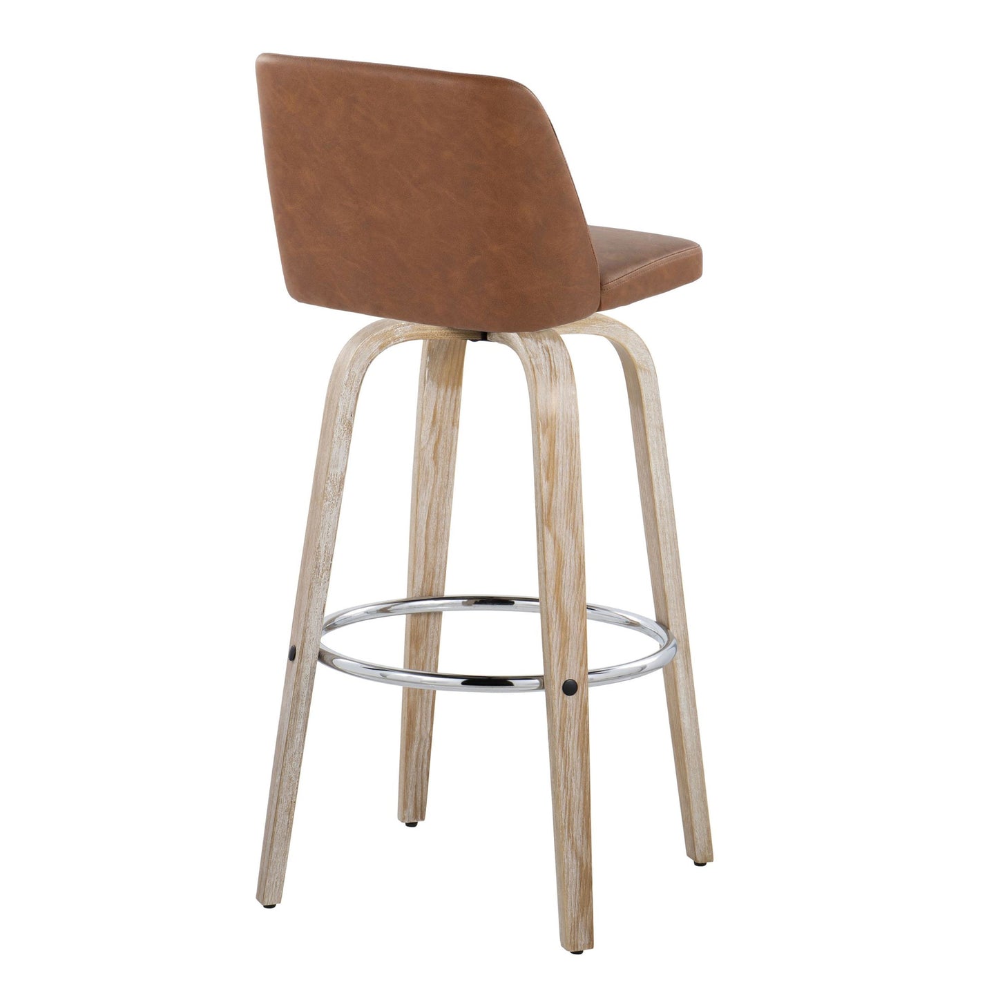 Toriano 30" Fixed-Height Barstool - Set of 2 By LumiSource - B30-TRNOPU-GRTZR2 WWBK2 | Bar Stools | Modishstore - 18