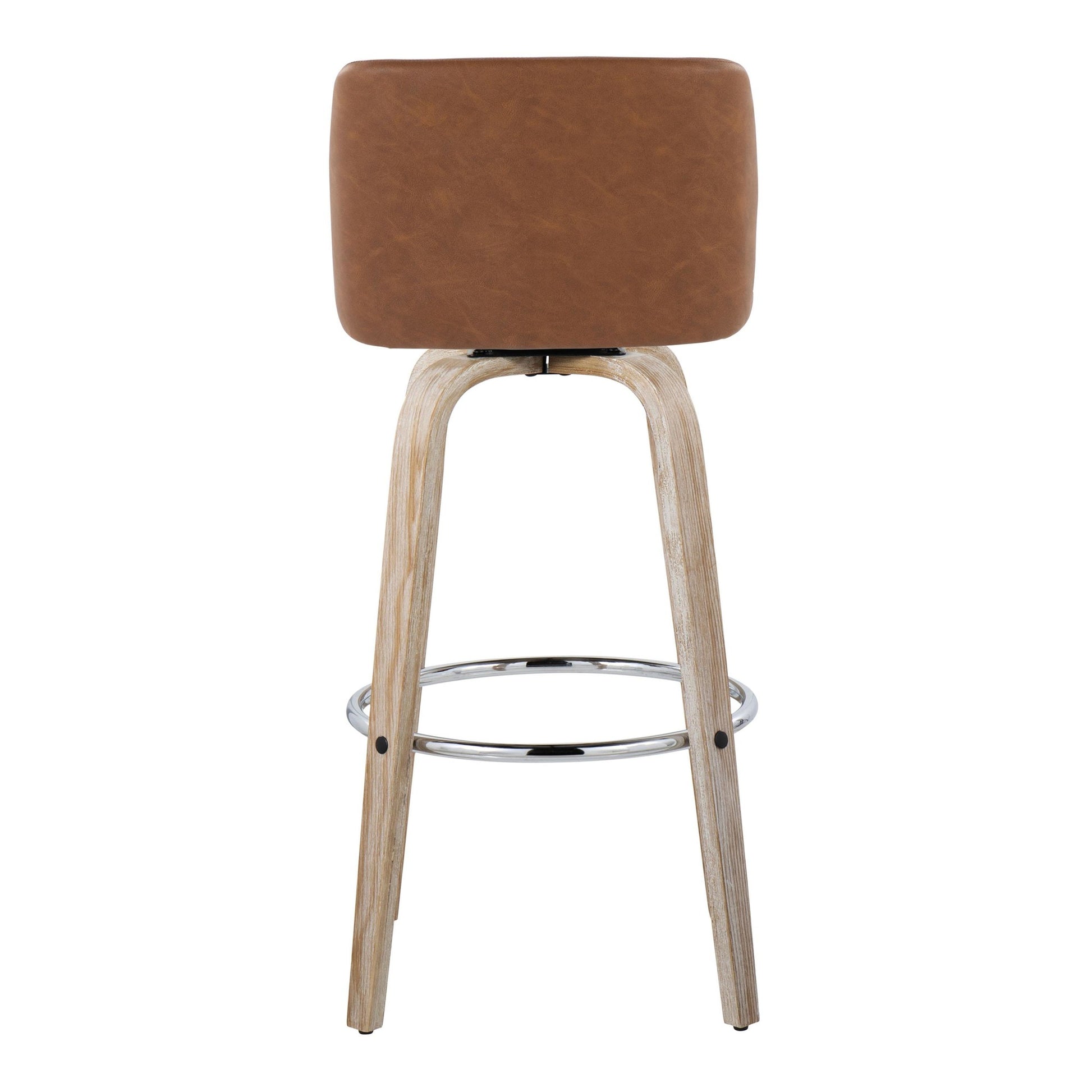 Toriano 30" Fixed-Height Barstool - Set of 2 By LumiSource - B30-TRNOPU-GRTZR2 WWBK2 | Bar Stools | Modishstore - 20