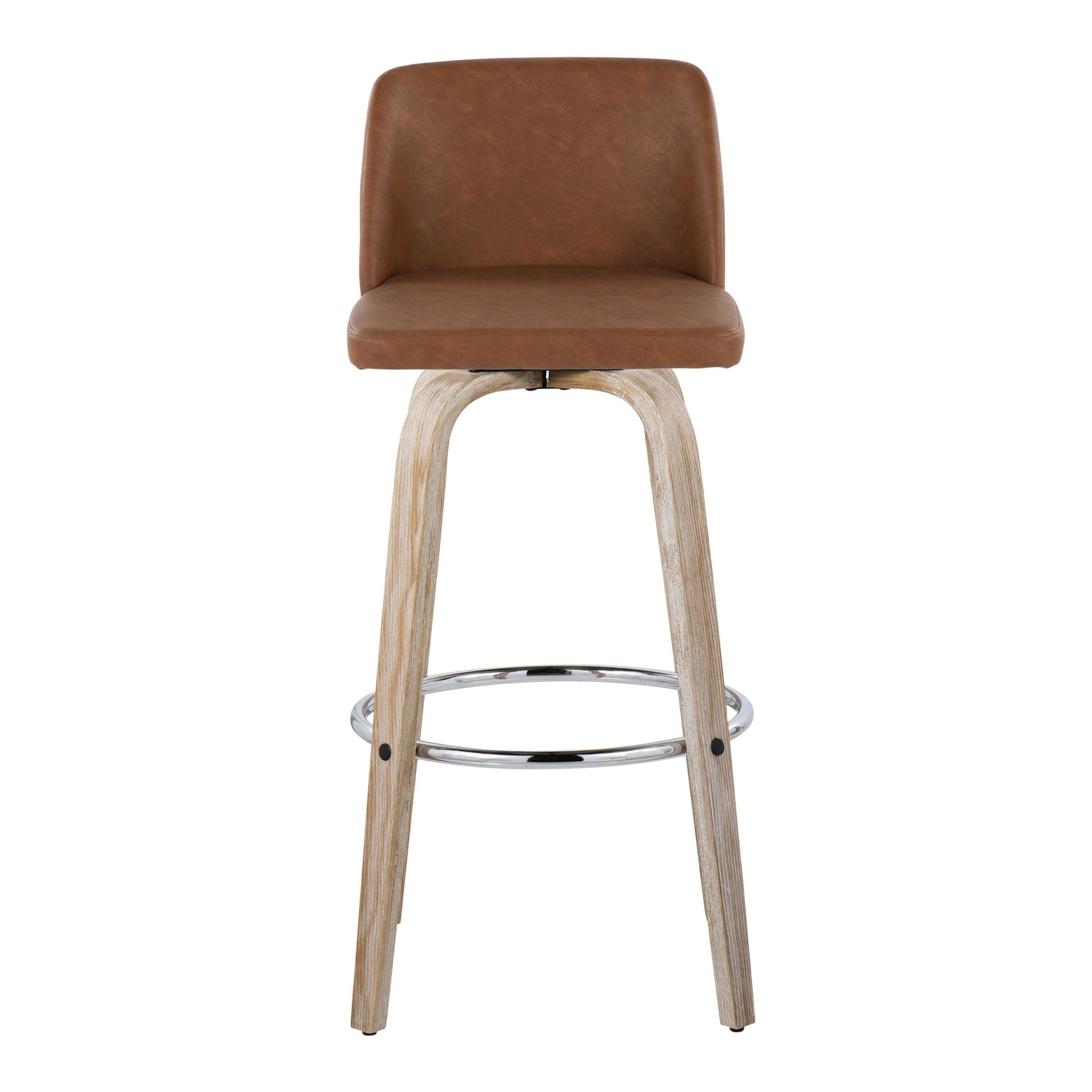 Toriano 30" Fixed-Height Barstool - Set of 2 By LumiSource - B30-TRNOPU-GRTZR2 WWBK2 | Bar Stools | Modishstore - 19