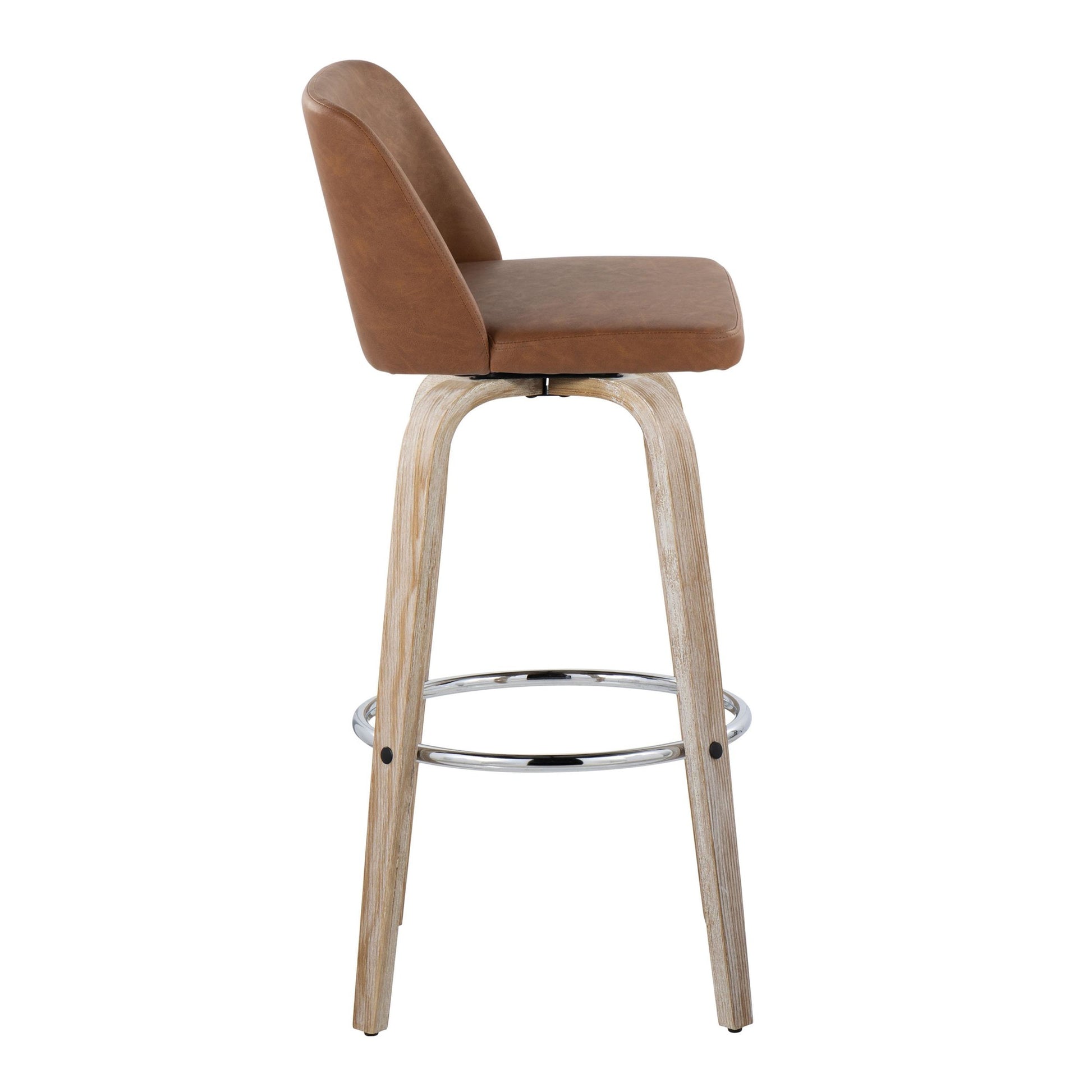 Toriano 30" Fixed-Height Barstool - Set of 2 By LumiSource - B30-TRNOPU-GRTZR2 WWBK2 | Bar Stools | Modishstore - 17