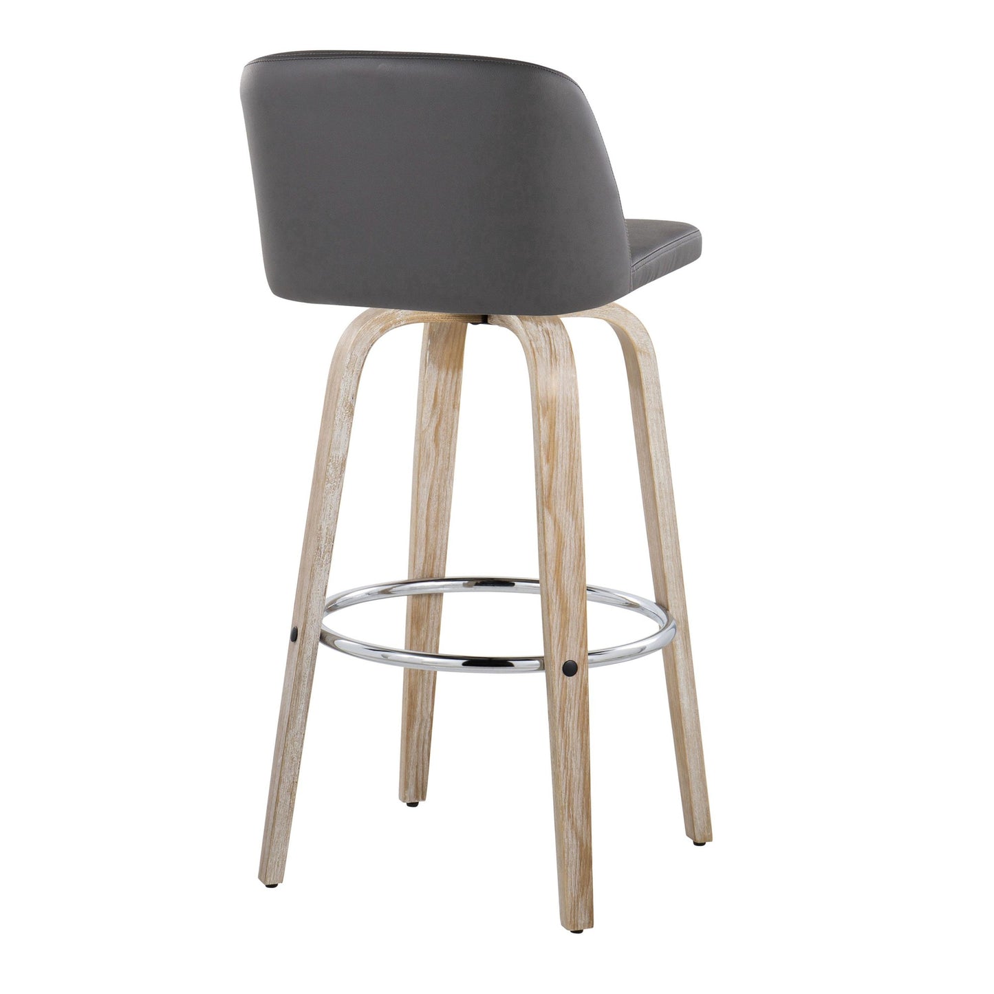 Toriano 30" Fixed-Height Barstool - Set of 2 By LumiSource - B30-TRNOPU-GRTZR2 WWBK2 | Bar Stools | Modishstore - 28