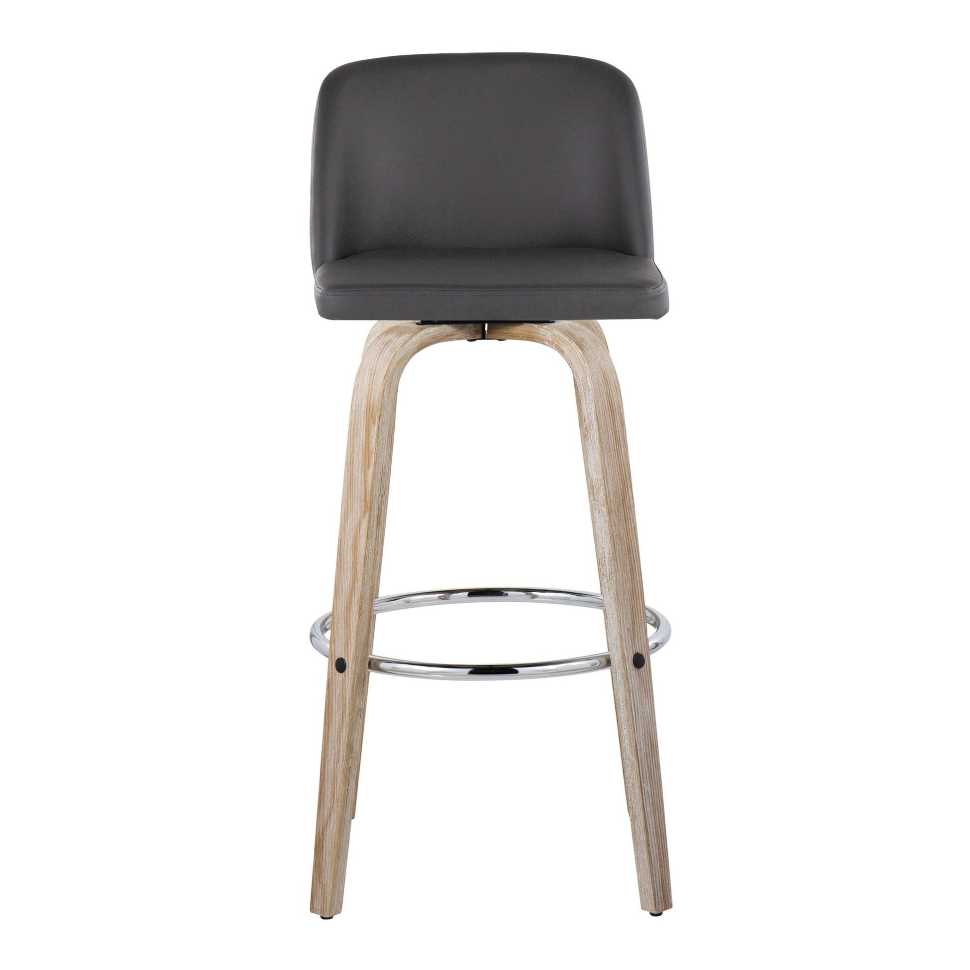 Toriano 30" Fixed-Height Barstool - Set of 2 By LumiSource - B30-TRNOPU-GRTZR2 WWBK2 | Bar Stools | Modishstore - 29