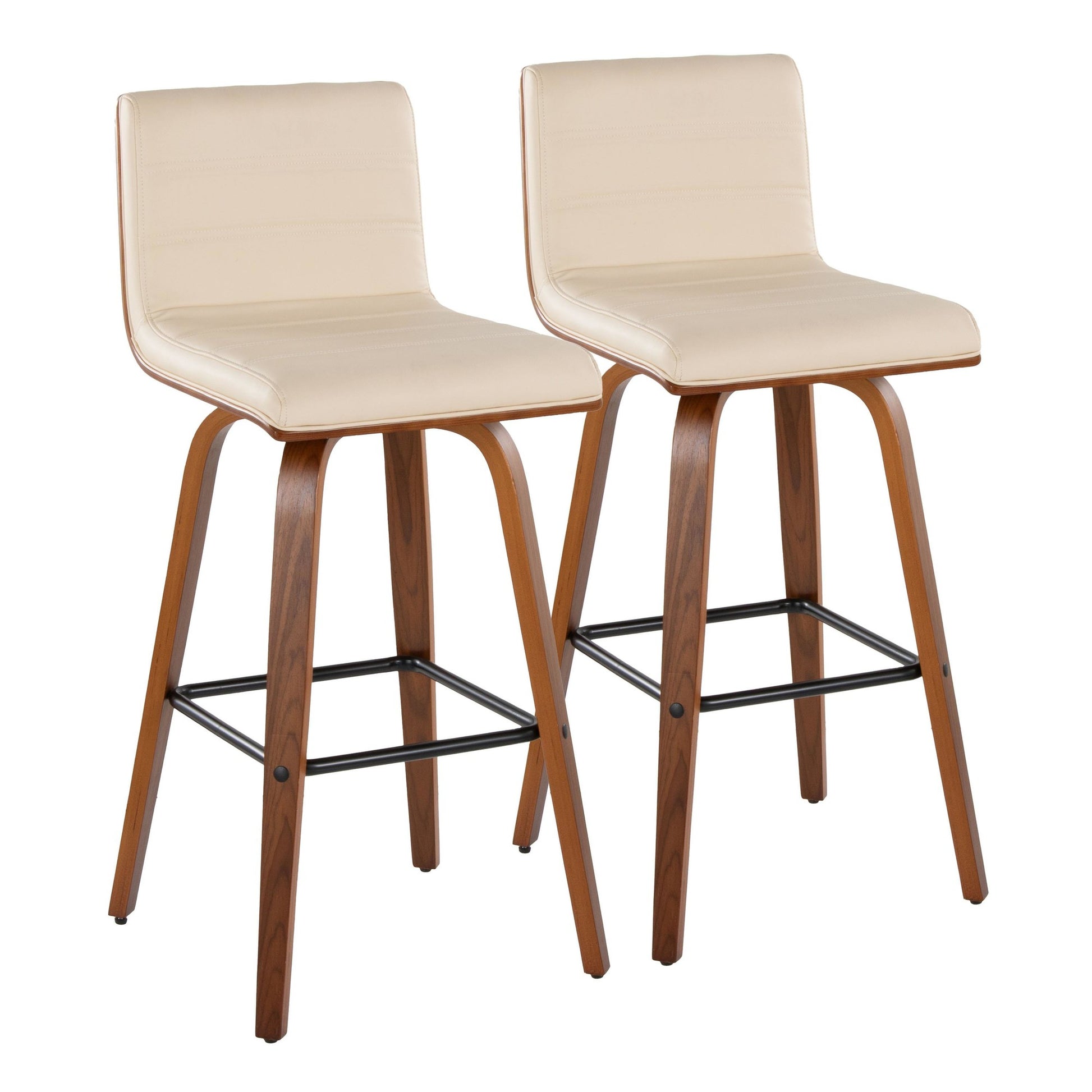 Vasari 30" Fixed-Height Barstool - Set of 2 By LumiSource - B30-VSRPU-GRTZX2 WLWLBK2 | Bar Stools | Modishstore - 15