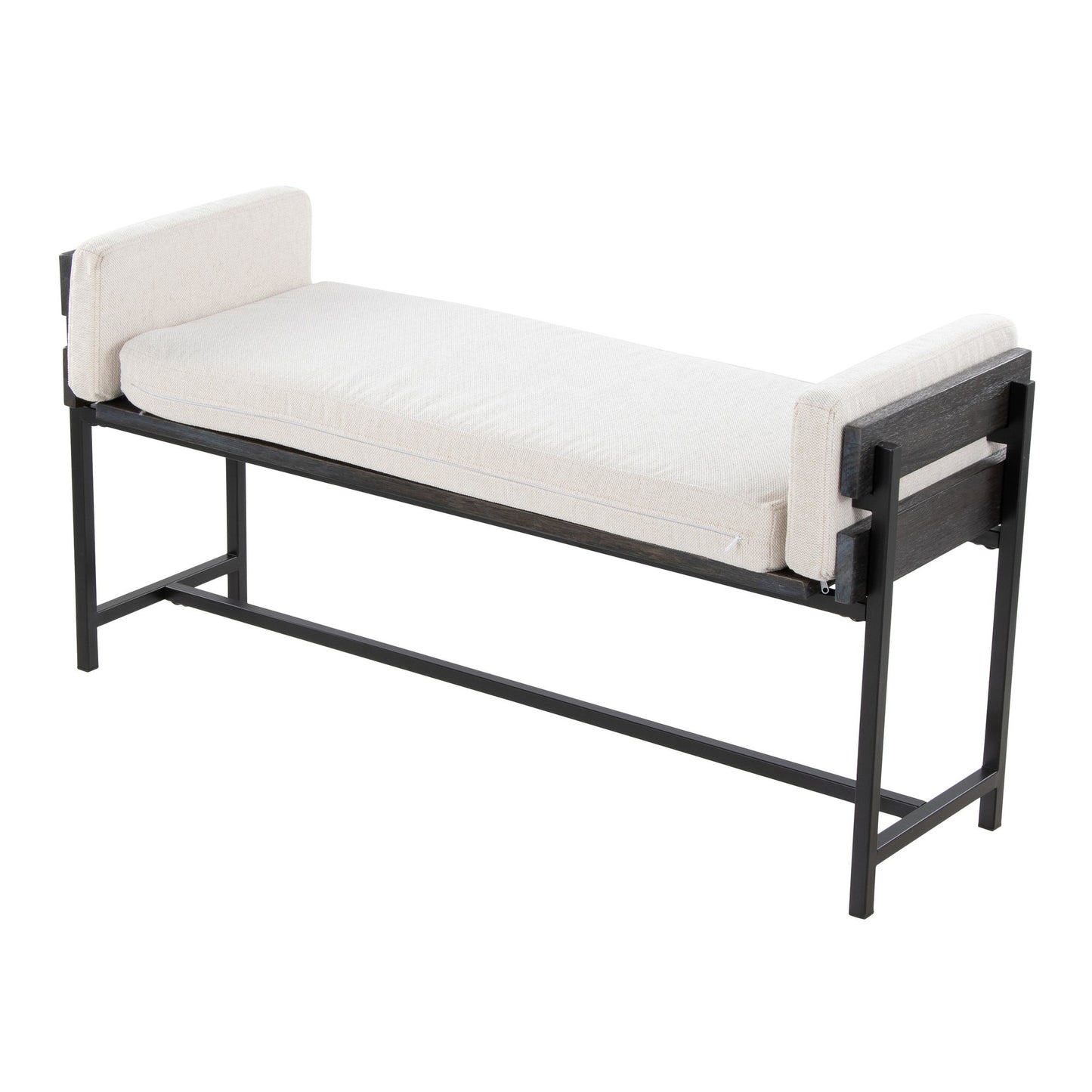 Kari Bench By LumiSource - BC18-KARI2 BKGYCR1 | Benches | Modishstore - 5