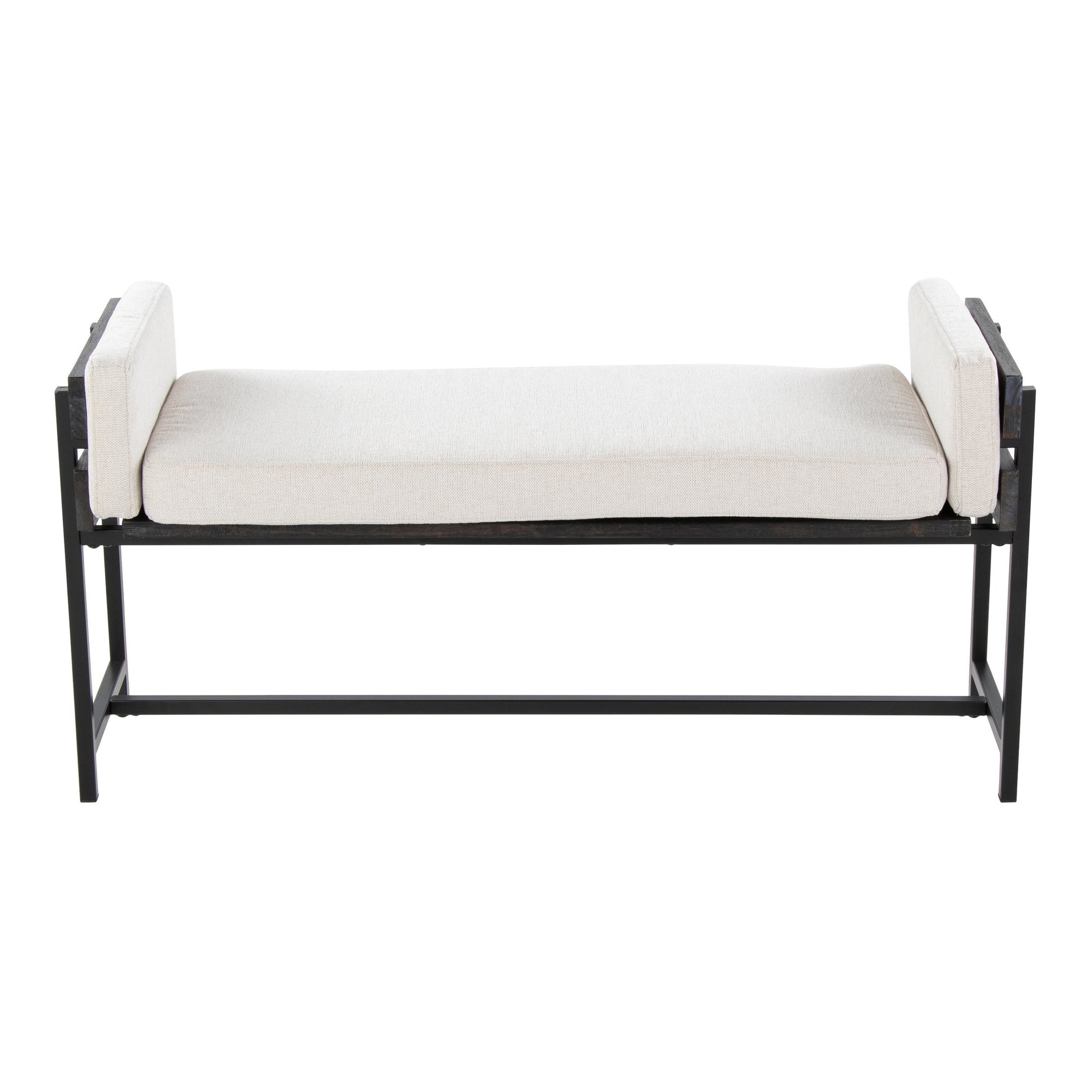 Kari Bench By LumiSource - BC18-KARI2 BKGYCR1 | Benches | Modishstore - 6