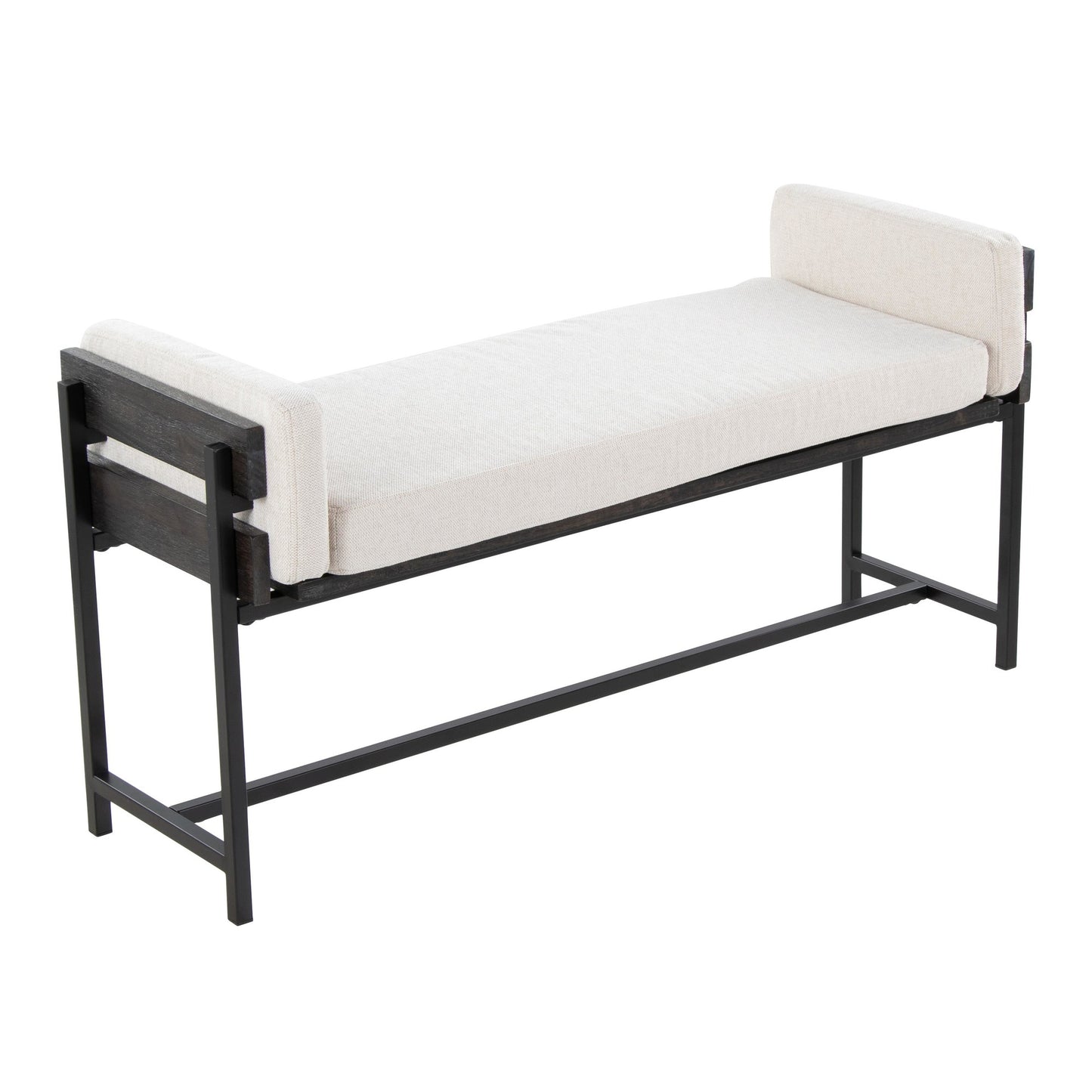 Kari Bench By LumiSource - BC18-KARI2 BKGYCR1 | Benches | Modishstore - 3