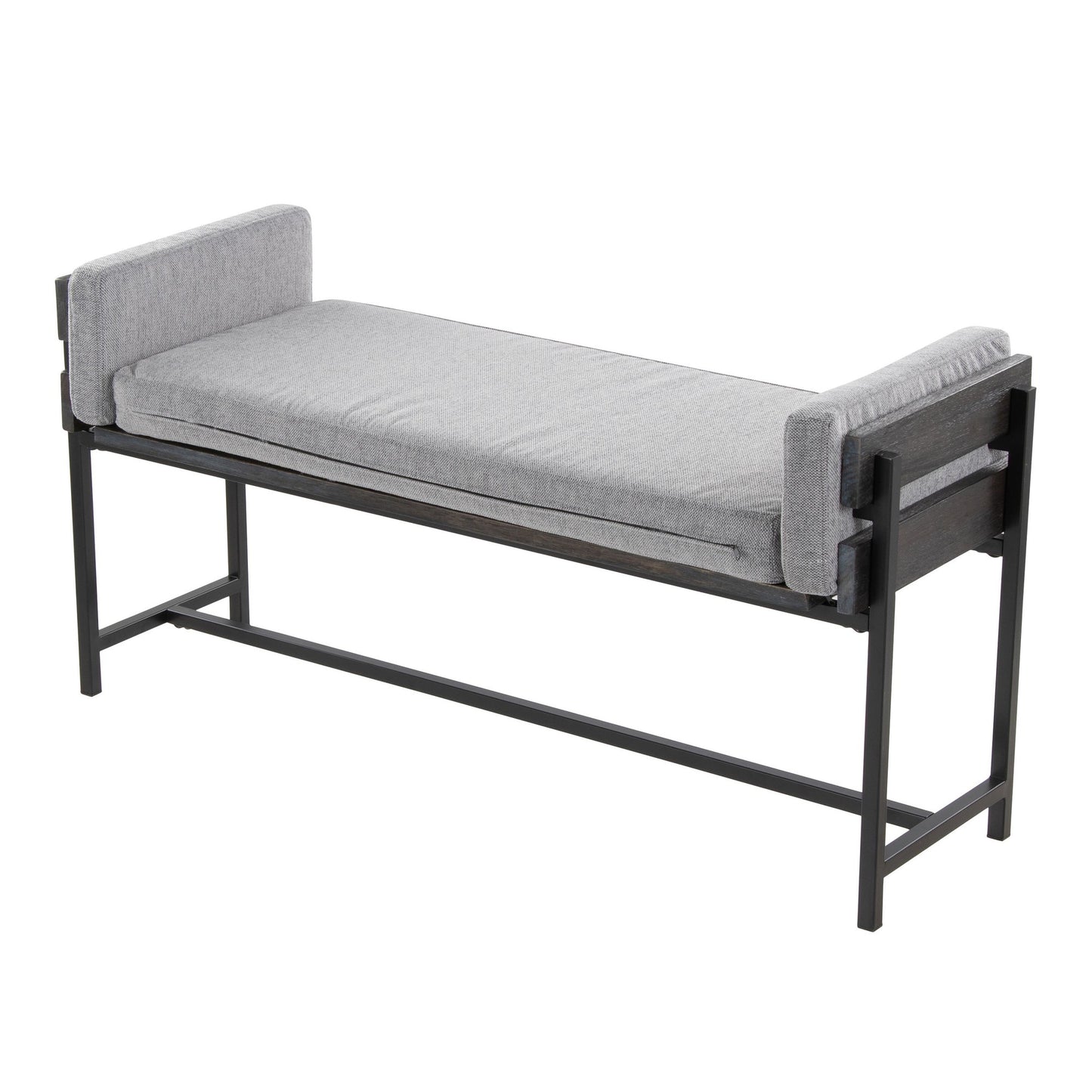 Kari Bench By LumiSource - BC18-KARI2 BKGYCR1 | Benches | Modishstore - 12