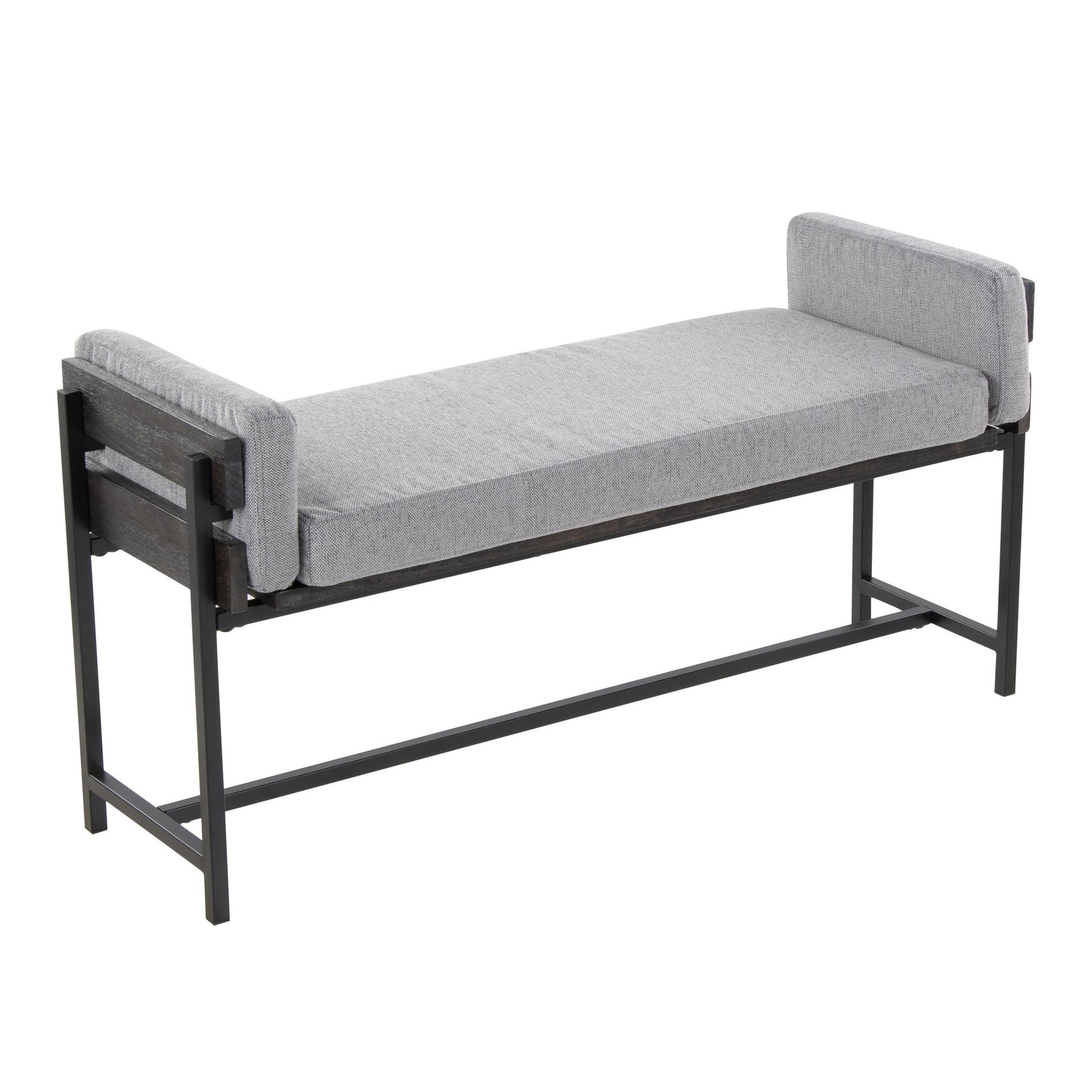 Kari Bench By LumiSource - BC18-KARI2 BKGYCR1 | Benches | Modishstore - 10