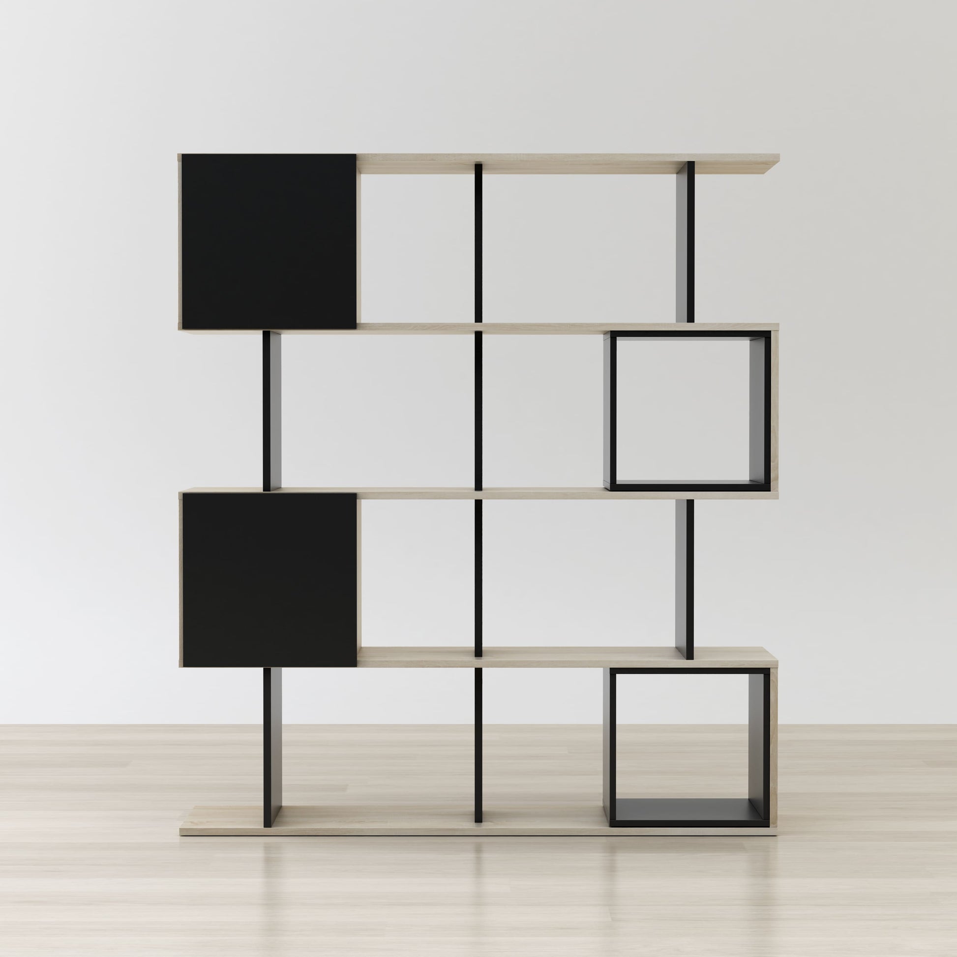 Alliance Geometric Bookcase By Anderson Teak | Bookcases | Modishstore - 5