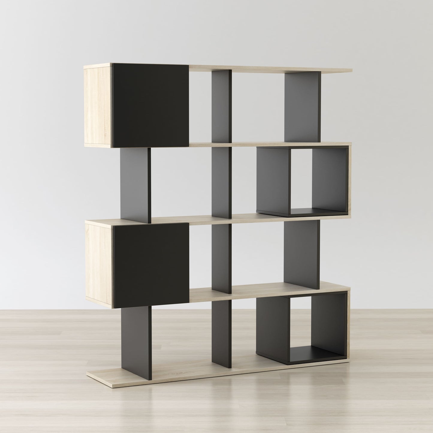 Alliance Geometric Bookcase By Anderson Teak | Bookcases | Modishstore - 4