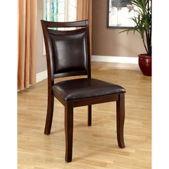 Woodside Transitional Side Chair , Expresso Finish, Set Of 2 By Benzara