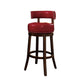 Shirley Contemporary 24" Barstool Withpu Cushion, Red Finish, Set Of 2 By Benzara | Bar Stools | Modishstore - 2