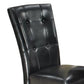 Leather Upholstered Dining Chair With Button Tufted Back Set Of 2 Black By Benzara | Dining Chairs | Modishstore - 5