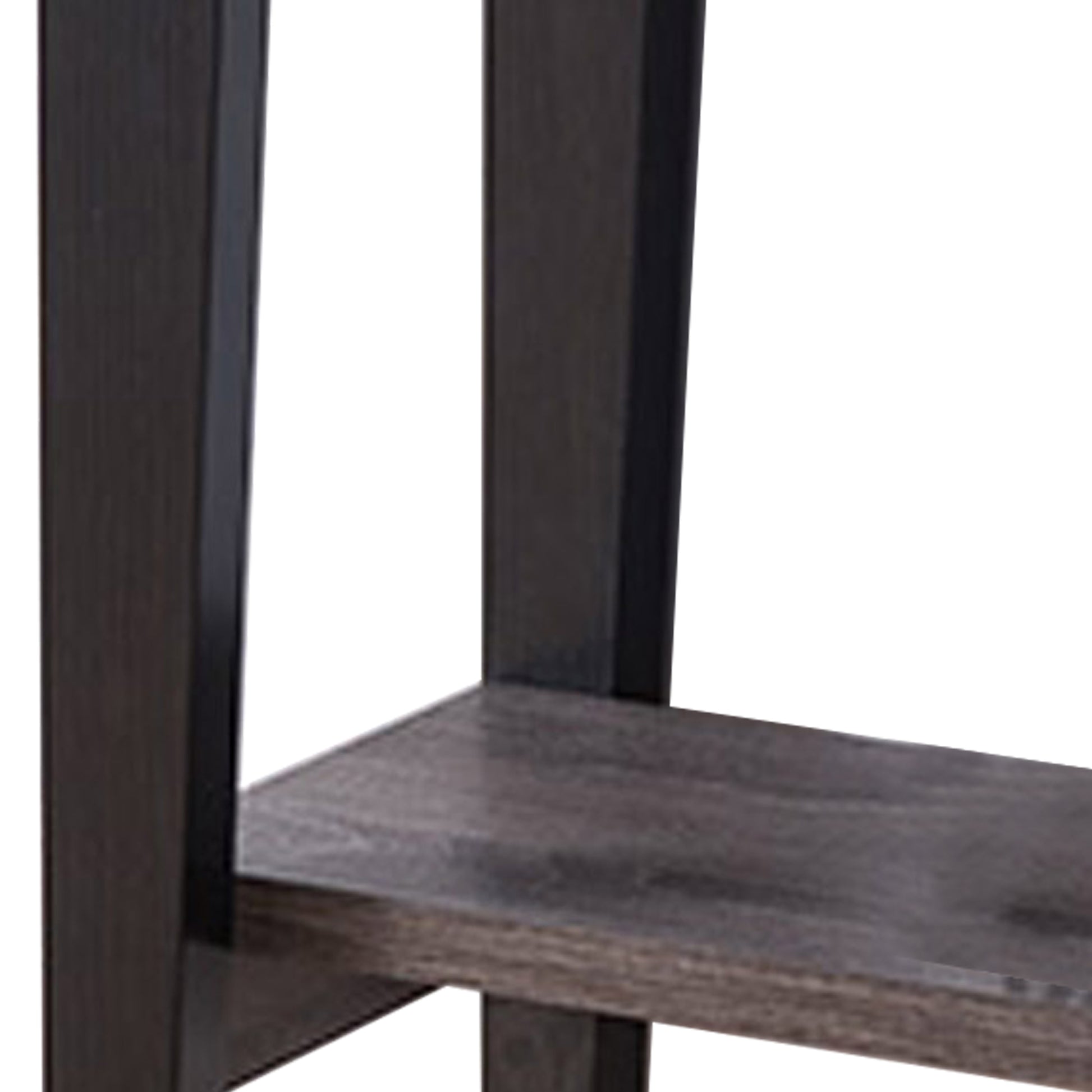 Wooden Console Table With Bottom Shelf, Black And Gray By Benzara | Console Tables | Modishstore - 4