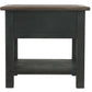 Wooden End Table with One Drawer and One Shelf, Brown and Black By Benzara | End Tables | Modishstore - 3