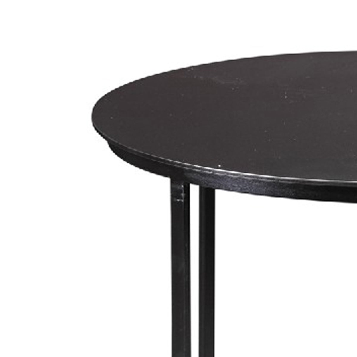 Round Metal Frame Side Table with Tubular Legs, Black By Benzara | End Tables | Modishstore - 5