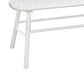 Transitional Curved Design Spindle Back Bench with Splayed Legs,White By Benzara | Benches | Modishstore - 3