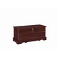 Traditional Style Lift Top Wooden Chest with Locking Lid, Dark Brown By Benzara | Cabinets | Modishstore